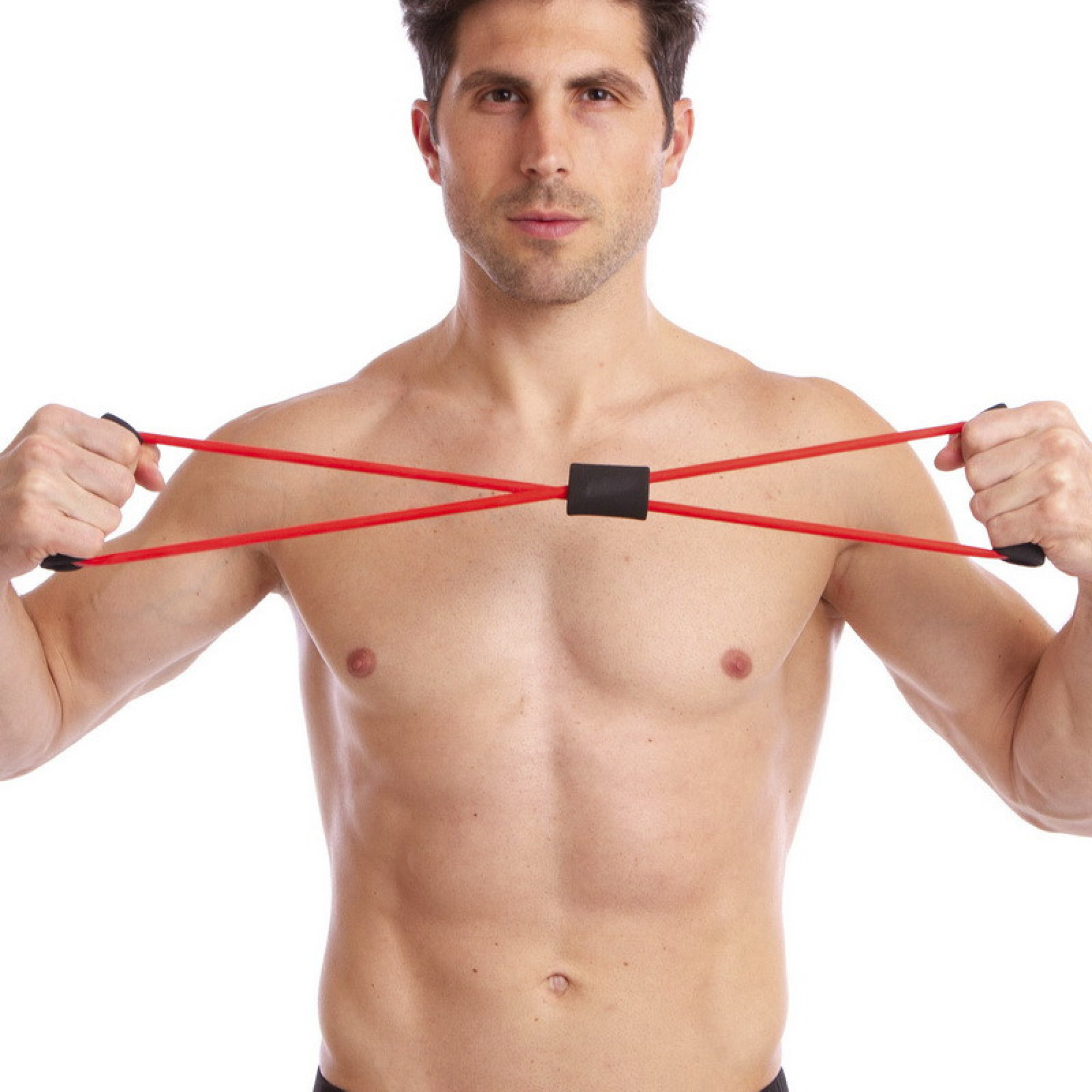 Эспандер EasyFit восьмерка трубчатый красный - 3 - Robinzon.ua