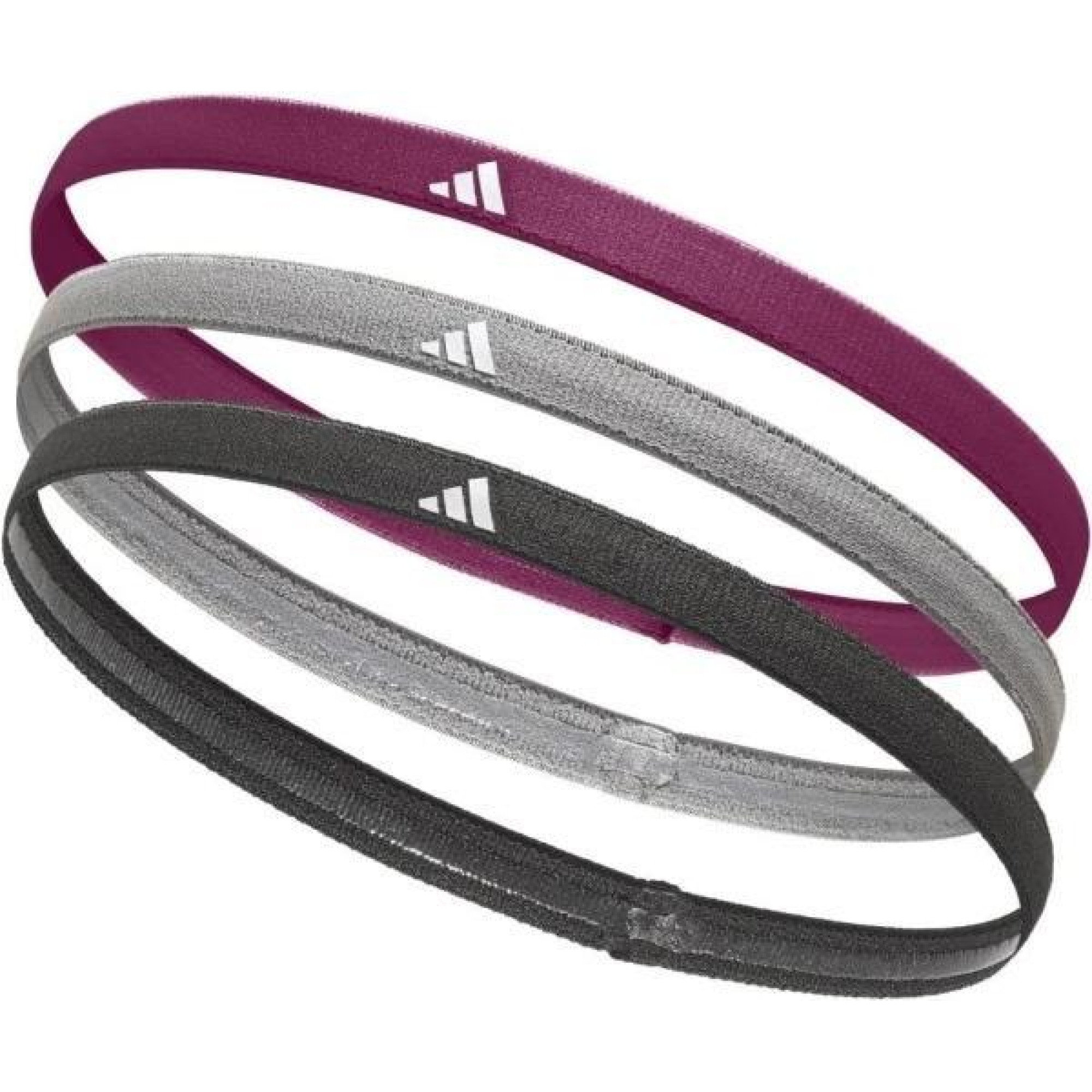 Пов'язки на голову Adidas Hairbands 3pk Чорний, Сірий, Бордовий One Size (ADAC-16201-NL) Пов'язки на голову Adidas Hairbands 3pk Чорний, Сірий, Бордовий One Size (ADAC-16201-NL) - Robinzon.ua