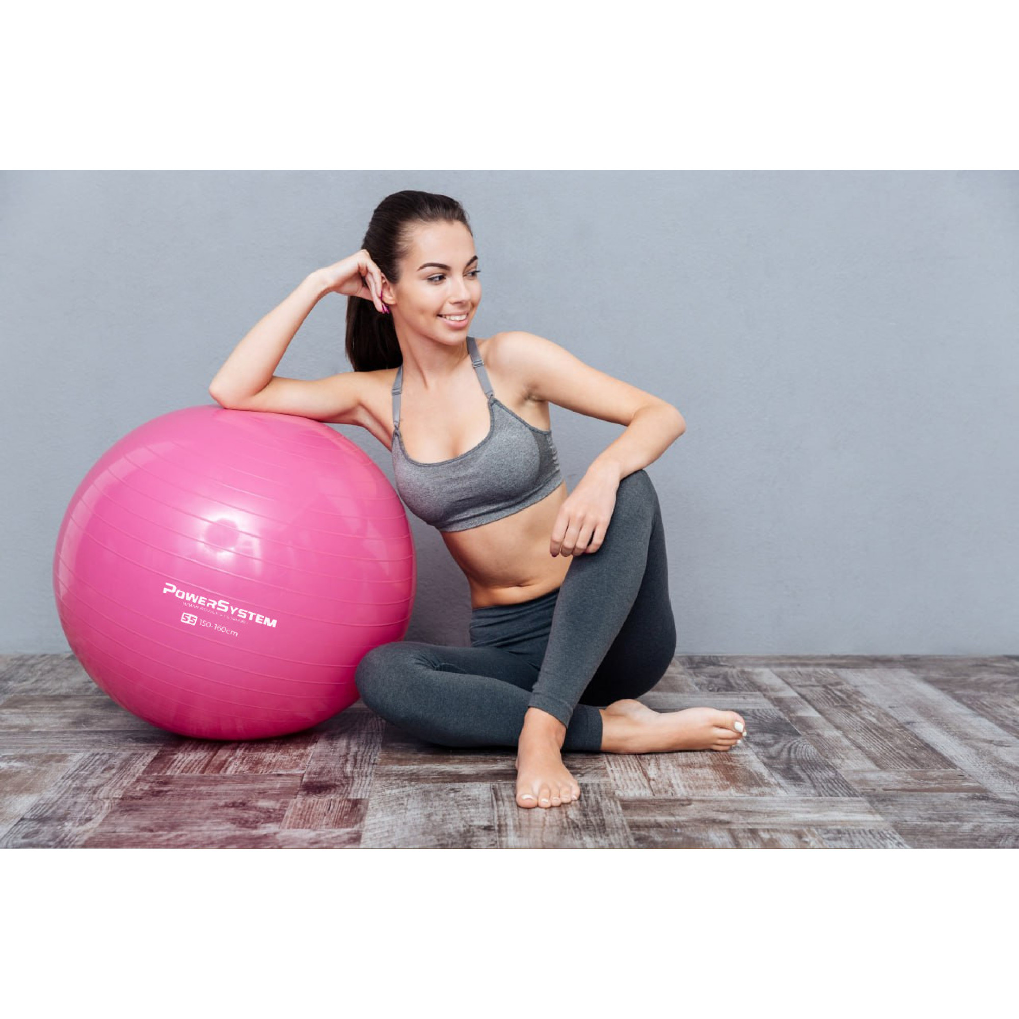 М'яч для фітнесу (фітбол) Power System PS-4012 &Oslash;65 cm PRO Gymball Pink - 4 - Robinzon.ua