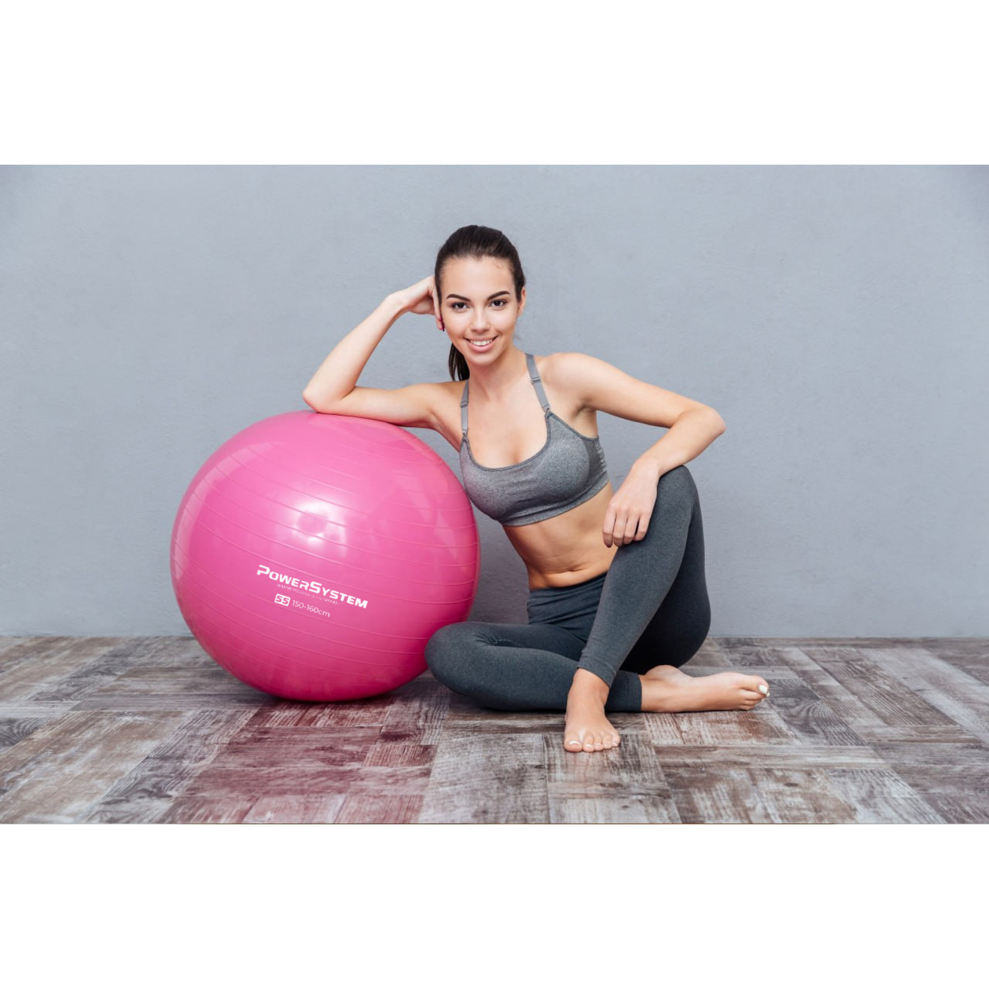 М'яч для фітнесу (фітбол) Power System PS-4012 &Oslash;65 cm PRO Gymball Pink - 1 - Robinzon.ua