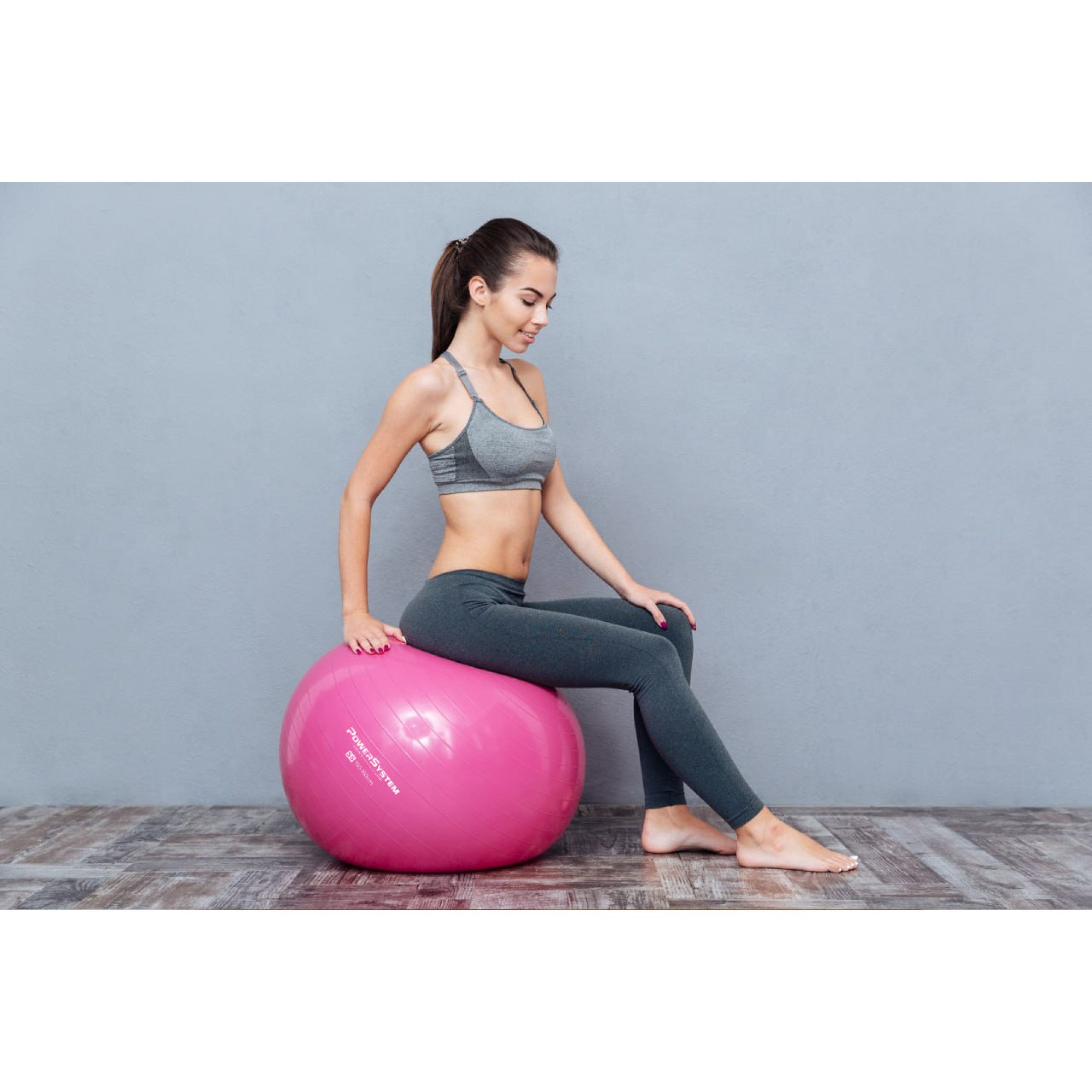 М'яч для фітнесу (фітбол) Power System PS-4012 &Oslash;65 cm PRO Gymball Pink - 3 - Robinzon.ua