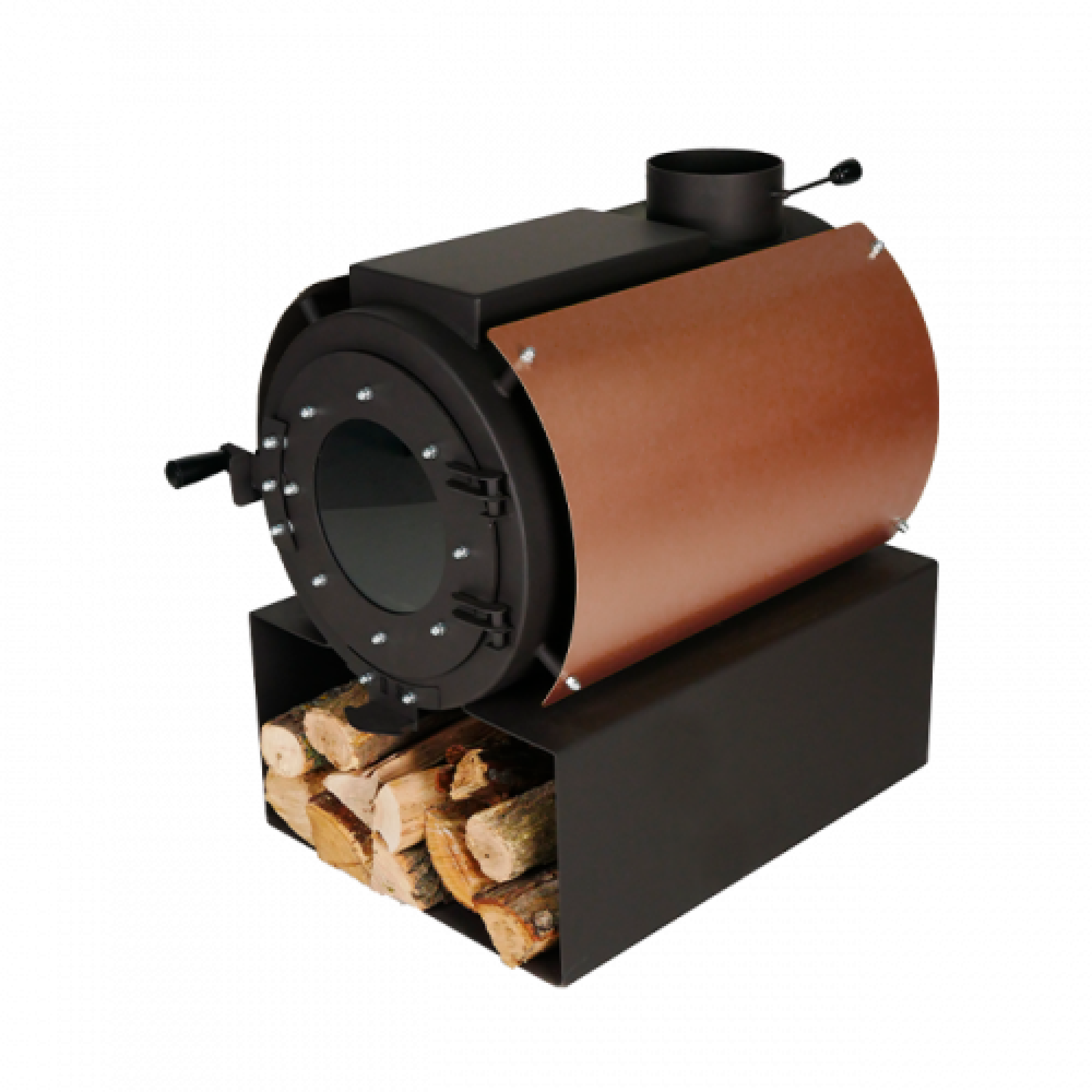 Піч дров'яна опалювальна DS Classic з варильною поверхнею + кожух мідний - Robinzon.ua