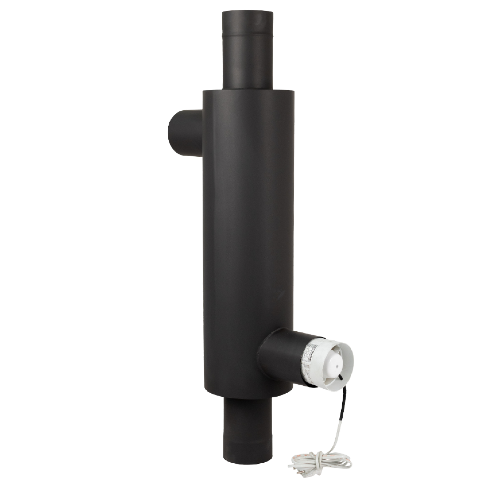 Теплообмінник з можливістю примусового обдуву н/ж пофарбований чорний 110мм - 1 - Robinzon.ua