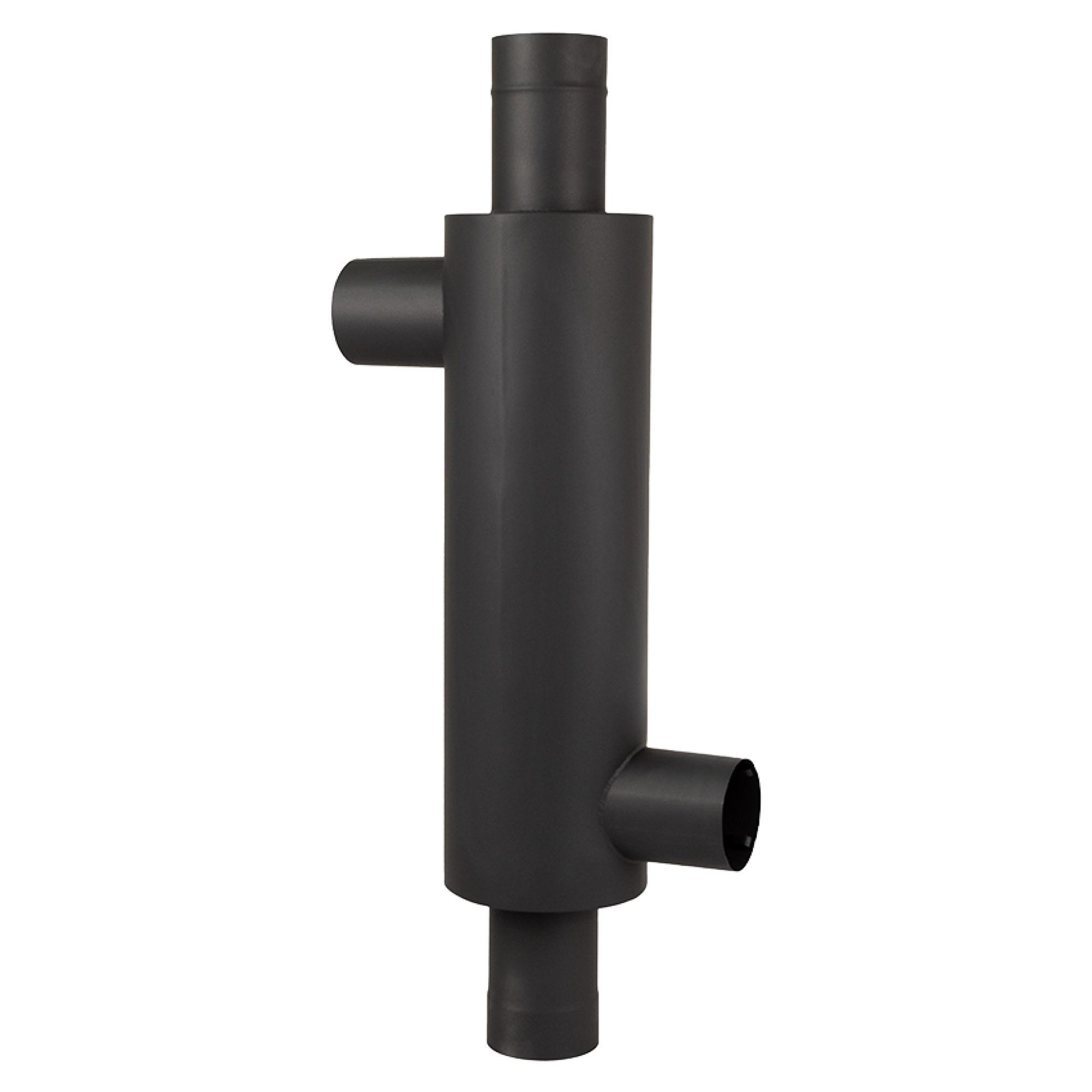 Теплообмінник з можливістю примусового обдуву н/ж пофарбований чорний 110мм - Robinzon.ua