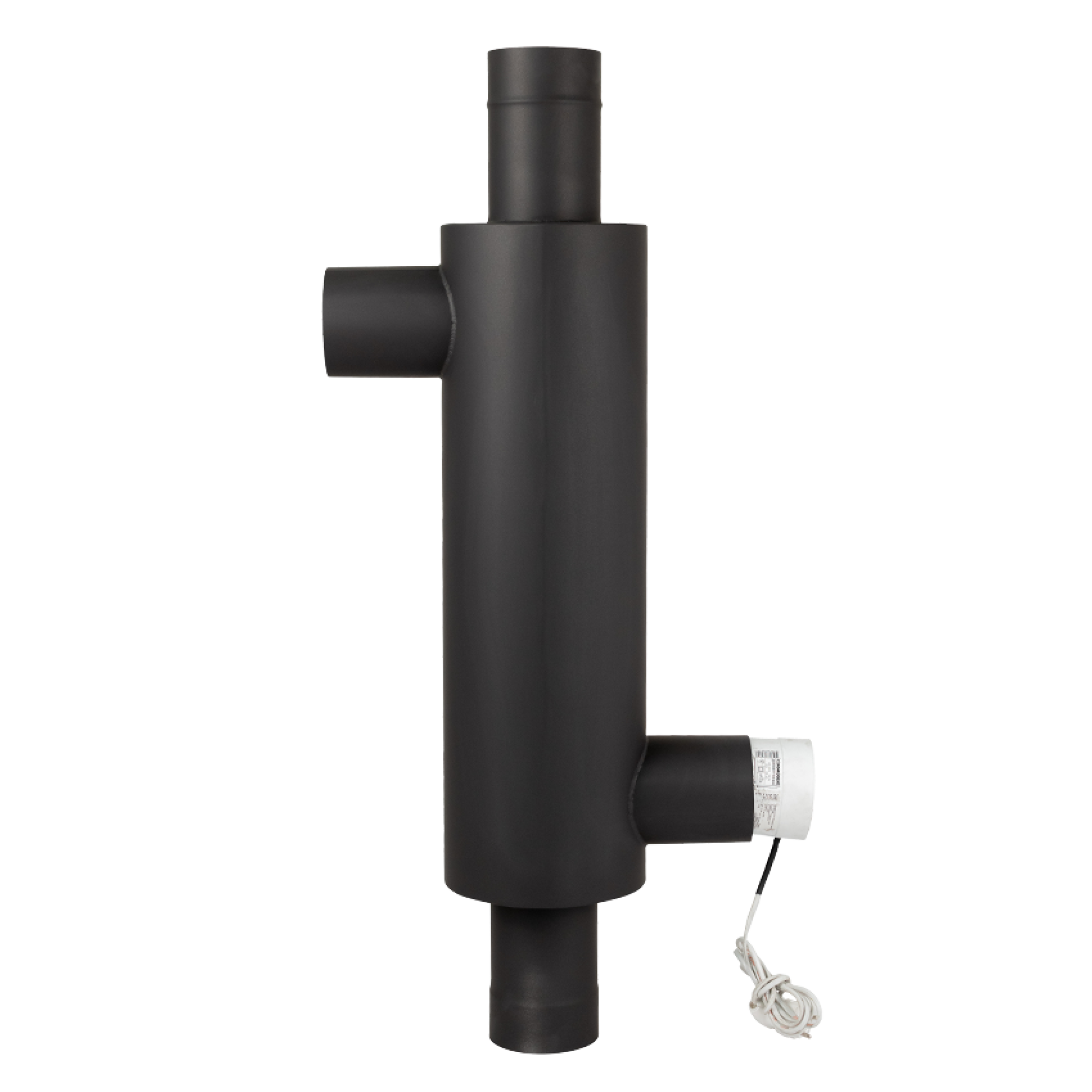 Теплообмінник з можливістю примусового обдуву н/ж пофарбований чорний 110мм - 2 - Robinzon.ua