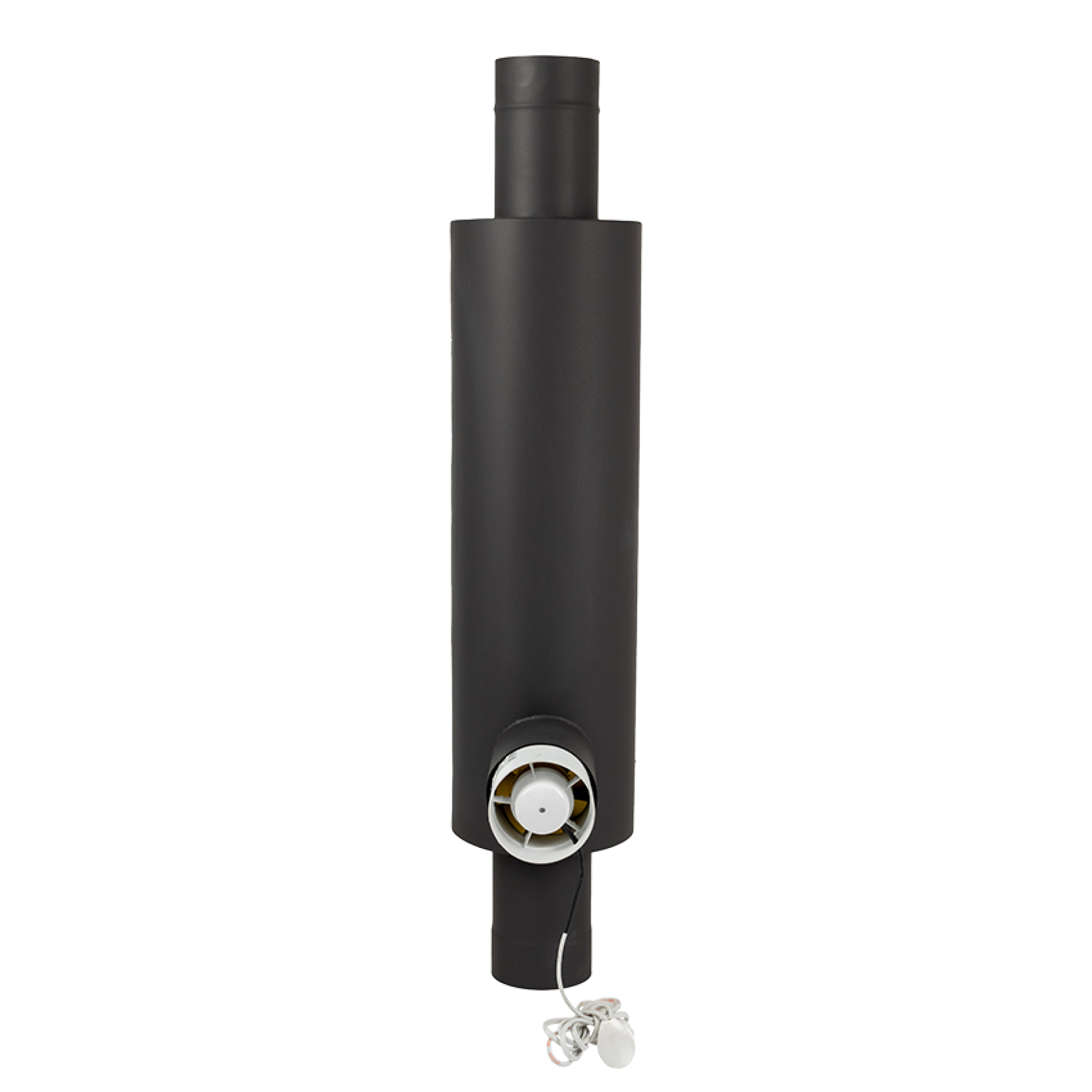 Теплообмінник з можливістю примусового обдуву н/ж пофарбований чорний 110мм - 4 - Robinzon.ua