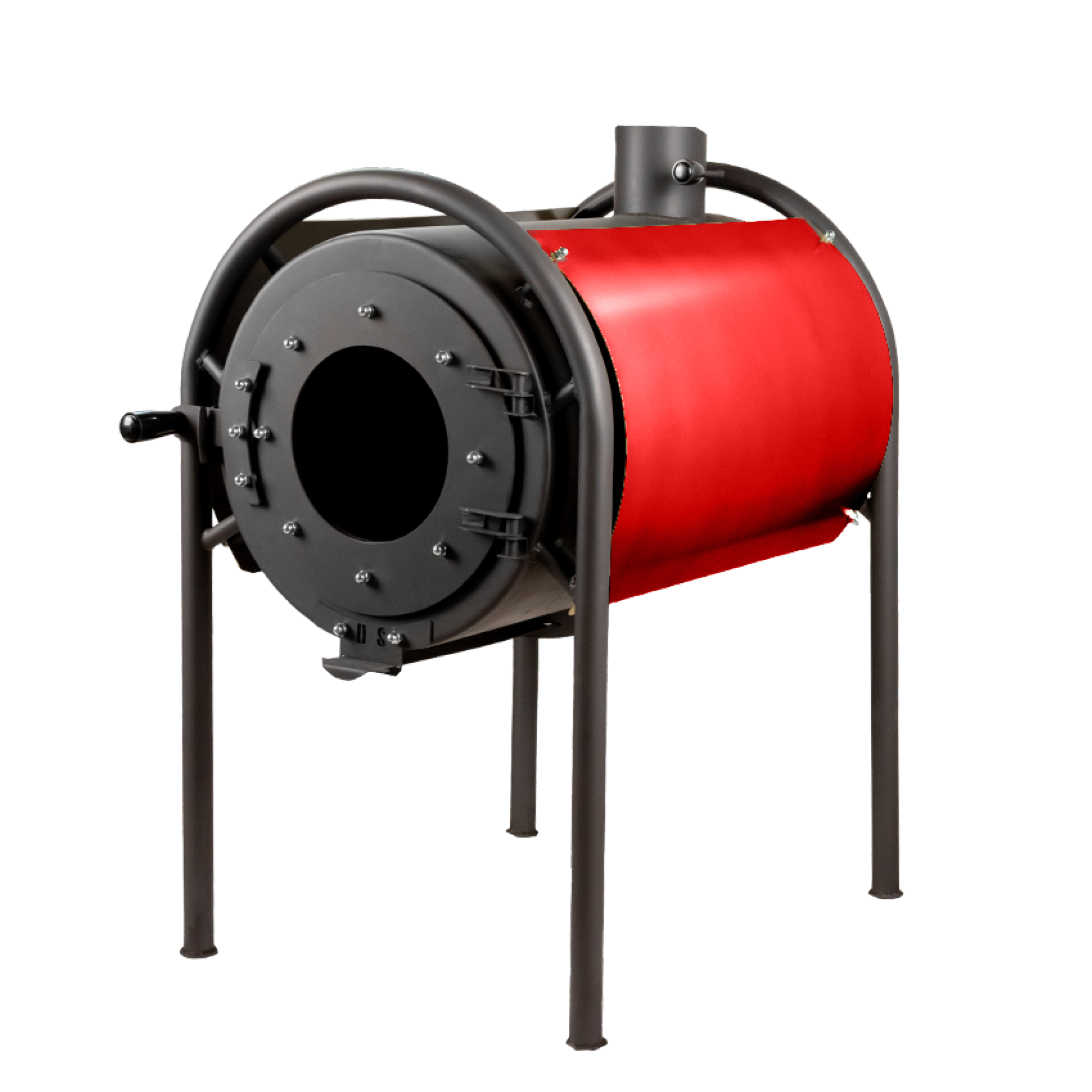 Піч дров'яна опалювальна DS Modern + червоний кожух - Robinzon.ua