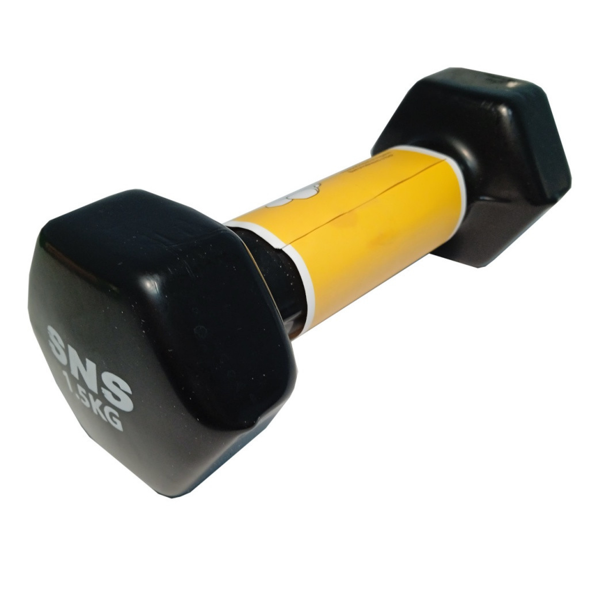 Гантели SNS 1.5 кг виниловые матовые черные (пара) - 2 - Robinzon.ua