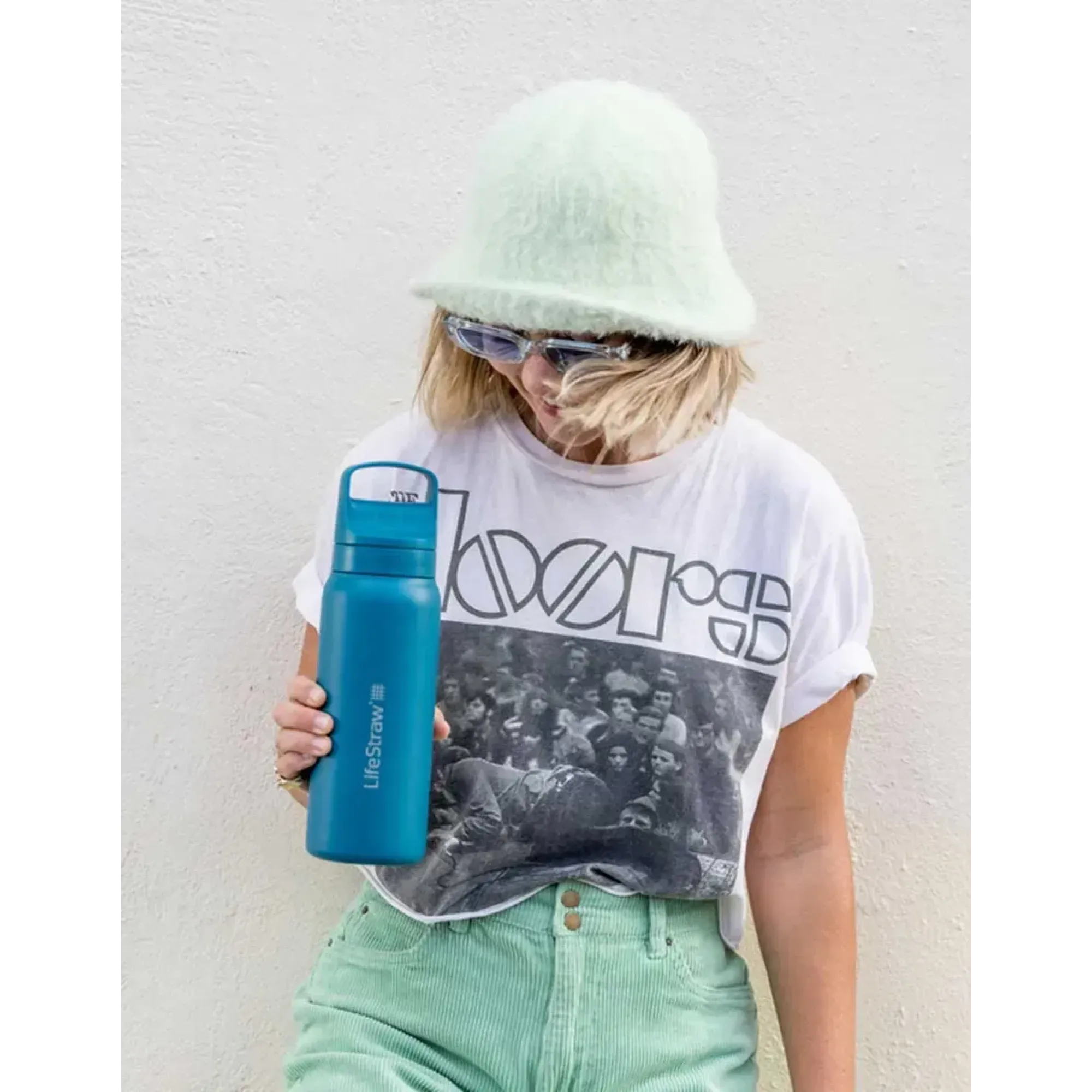 Пляшка-фільтр для води LifeStraw Go SS Filter Bottle, 1 л, Polar White (LSW LGV41SWHWW) - 3 - Robinzon.ua
