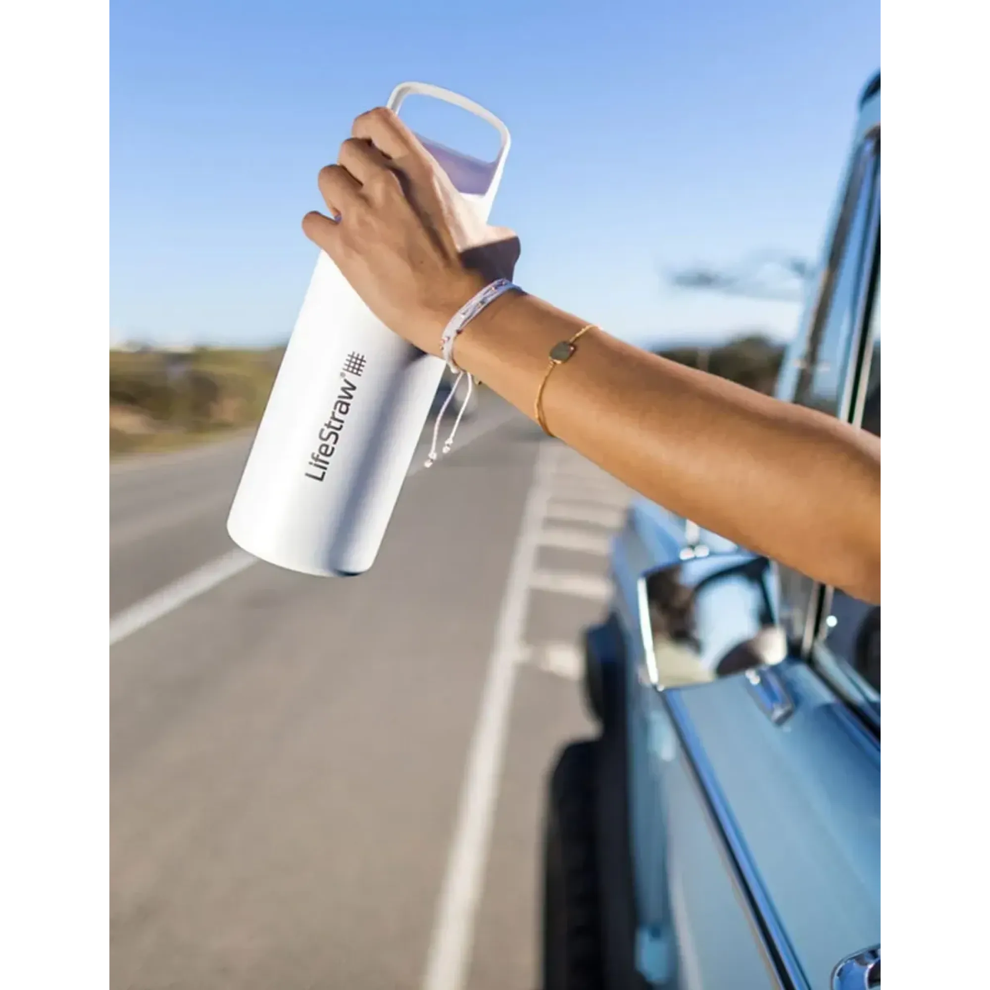 Пляшка-фільтр для води LifeStraw Go SS Filter Bottle, 1 л, Polar White (LSW LGV41SWHWW) - 5 - Robinzon.ua