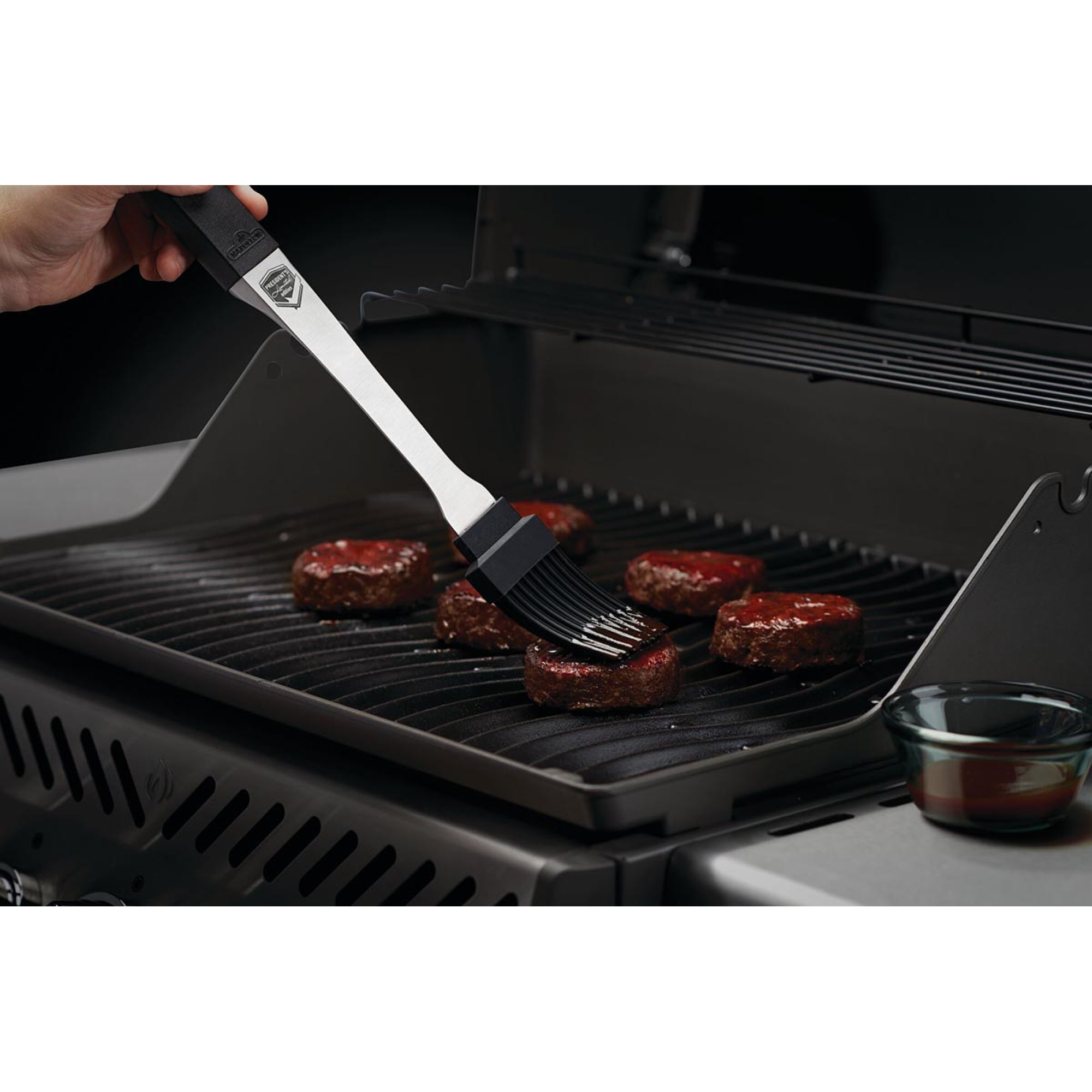 Набір із 3-х предметів із нержавіючої сталі Napoleon President's Edition (щипці, лопатка, пензлик) 70036 - 3 - Robinzon.ua