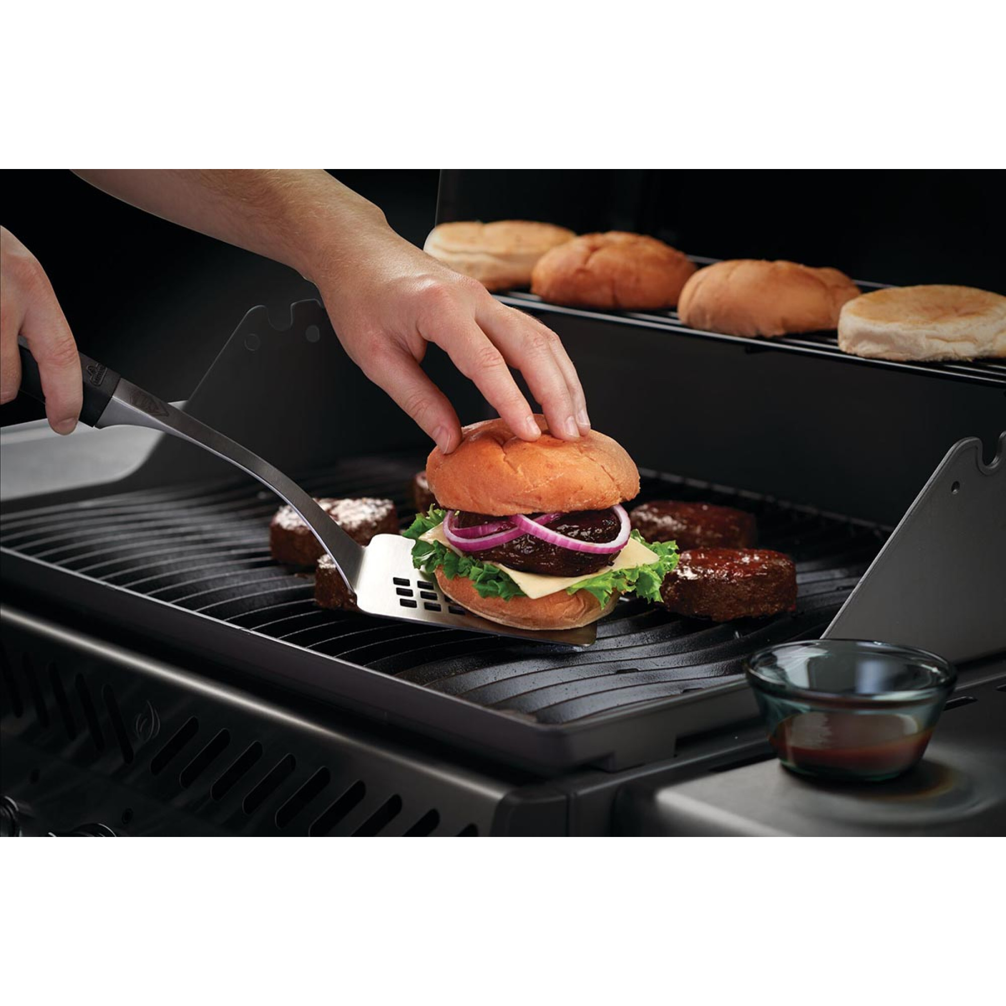 Набір із 3-х предметів із нержавіючої сталі Napoleon President's Edition (щипці, лопатка, пензлик) 70036 - 2 - Robinzon.ua