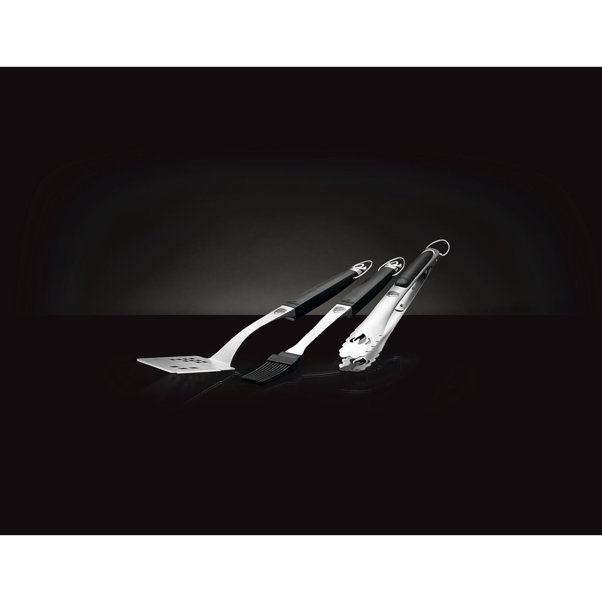 Набір із 3-х предметів із нержавіючої сталі Napoleon President's Edition (щипці, лопатка, пензлик) 70036 - 4 - Robinzon.ua