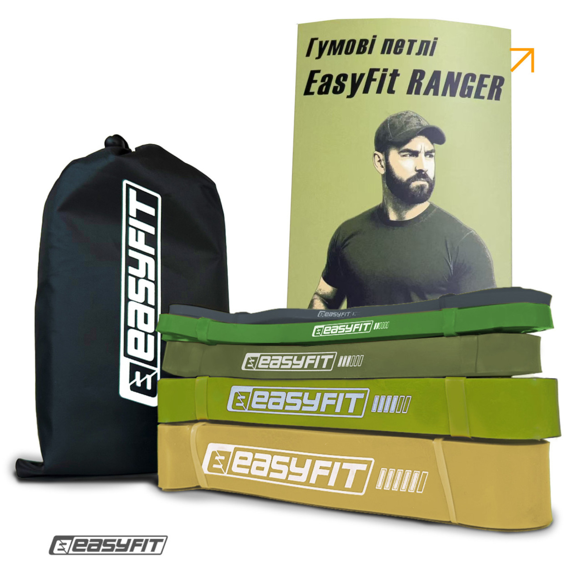 Резинові петлі EasyFit Ranger 1-65 кг (набір 5 шт - Robinzon.ua