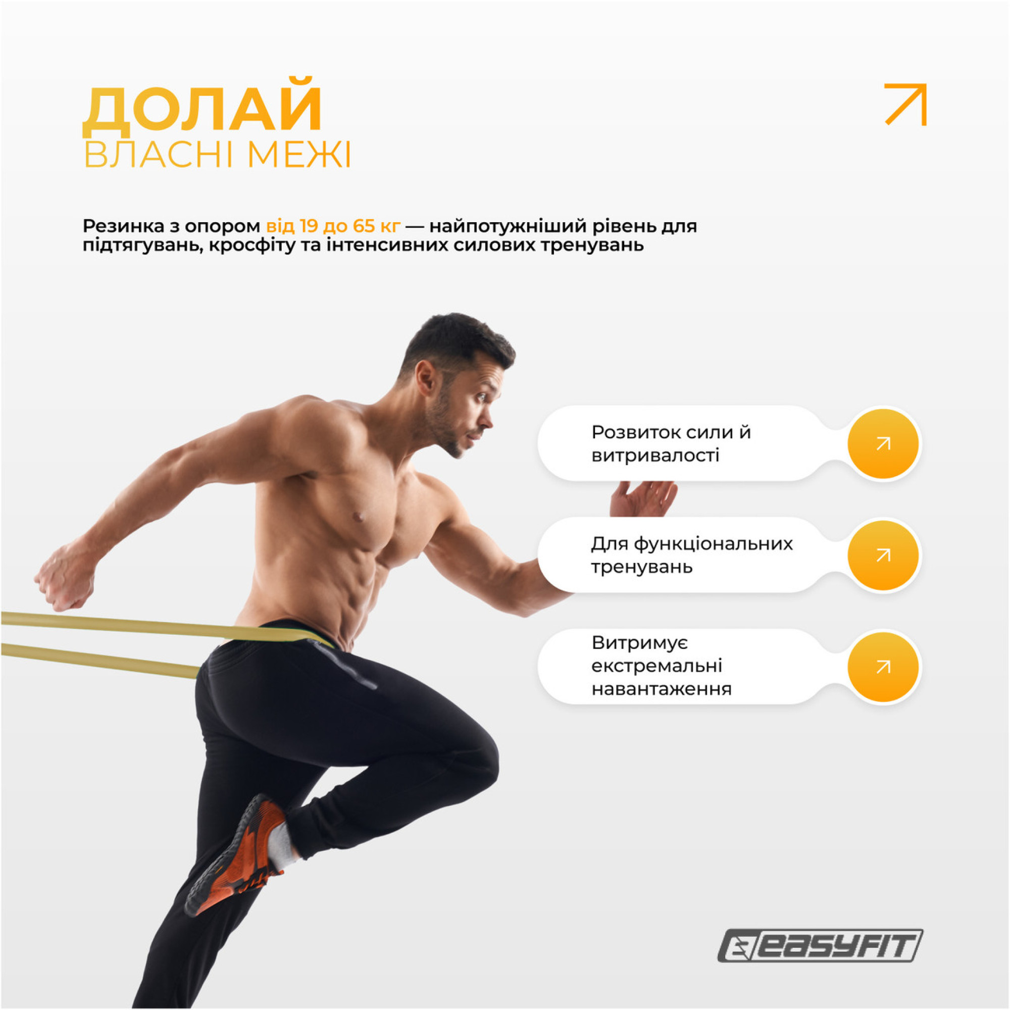 Резинові петлі EasyFit Ranger 1-65 кг (набір 5 шт - 4 - Robinzon.ua