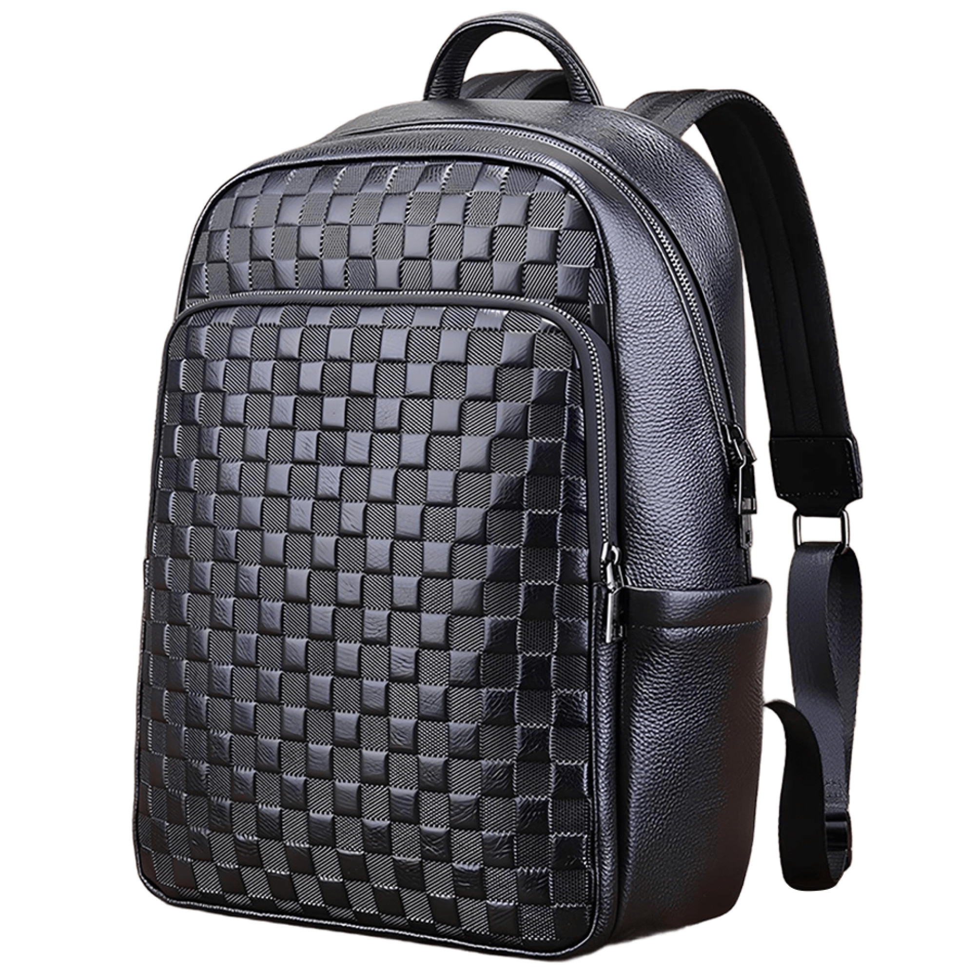 Рюкзак мужской кожаный. Черный городской рюкзак для ноутбука и документов Tiding Bag 63989 - 2 - Robinzon.ua