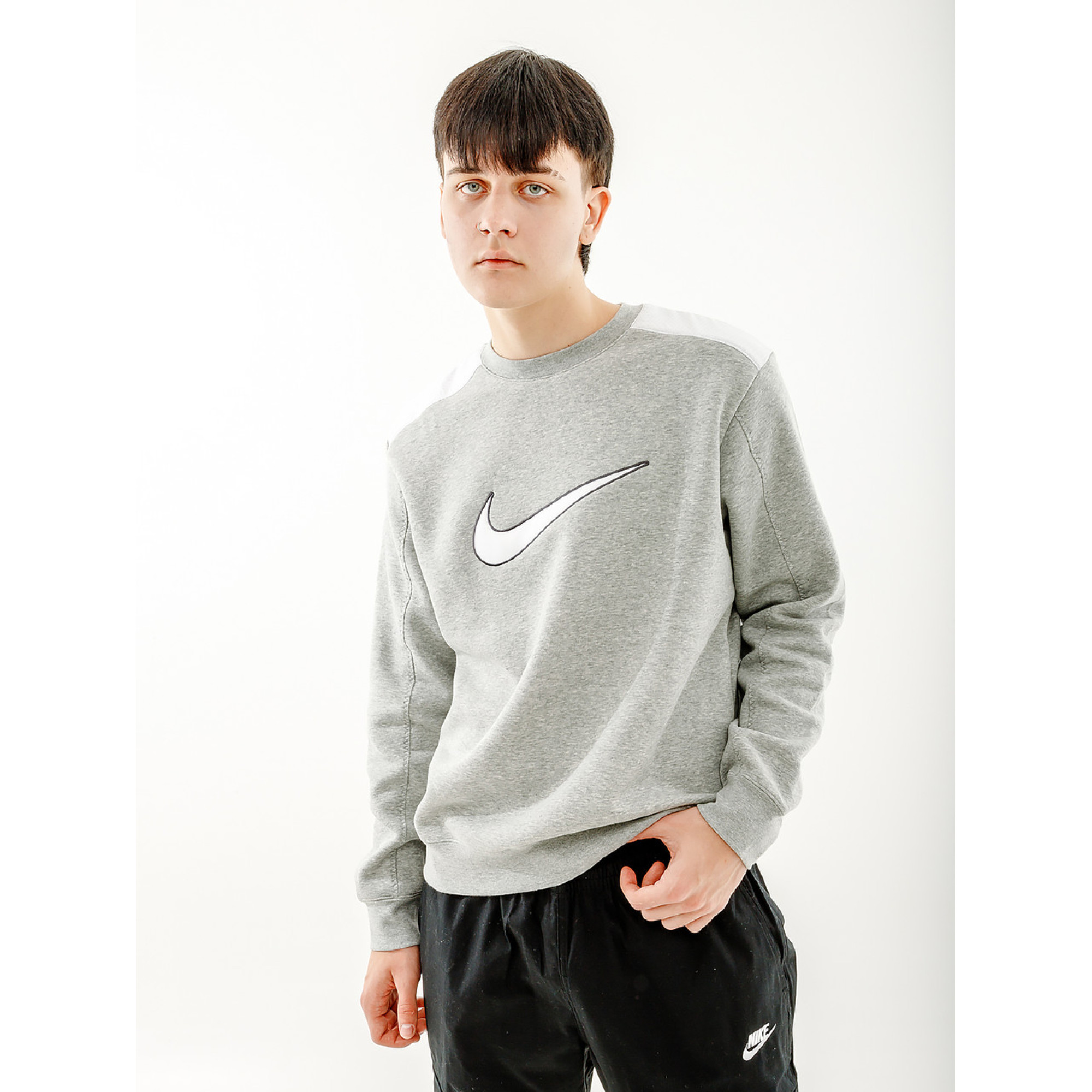 Чоловіча Кофта Nike CREW BB Сірий XL (7dFN0245-063 XL) - 1 - Robinzon.ua