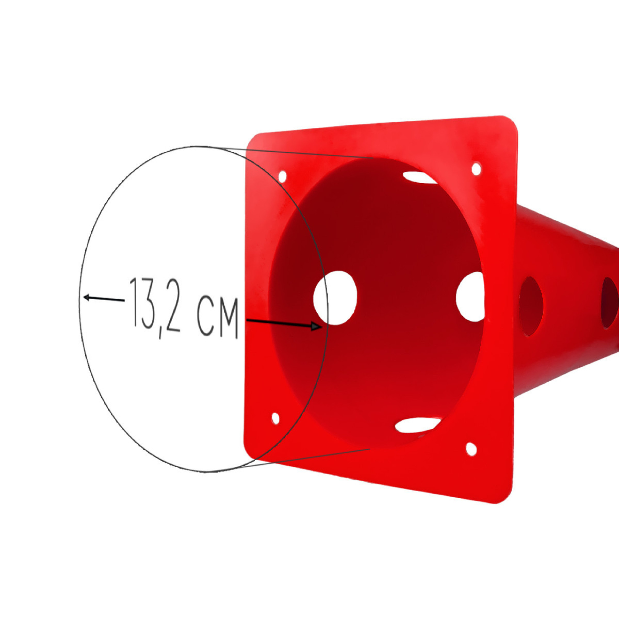 Конус-фішка спортивна EasyFit для тренувань червона 31 см EF-1679-R - 2 - Robinzon.ua