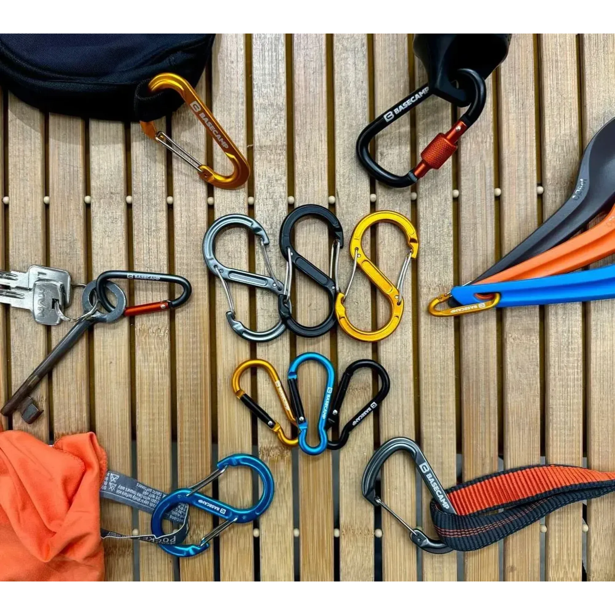 Набір алюмінієвих сервісних карабінів Base Camp Sigma 5 Wire Set, 2 шт, Black/Grey (BCP 61015) - 3 - Robinzon.ua