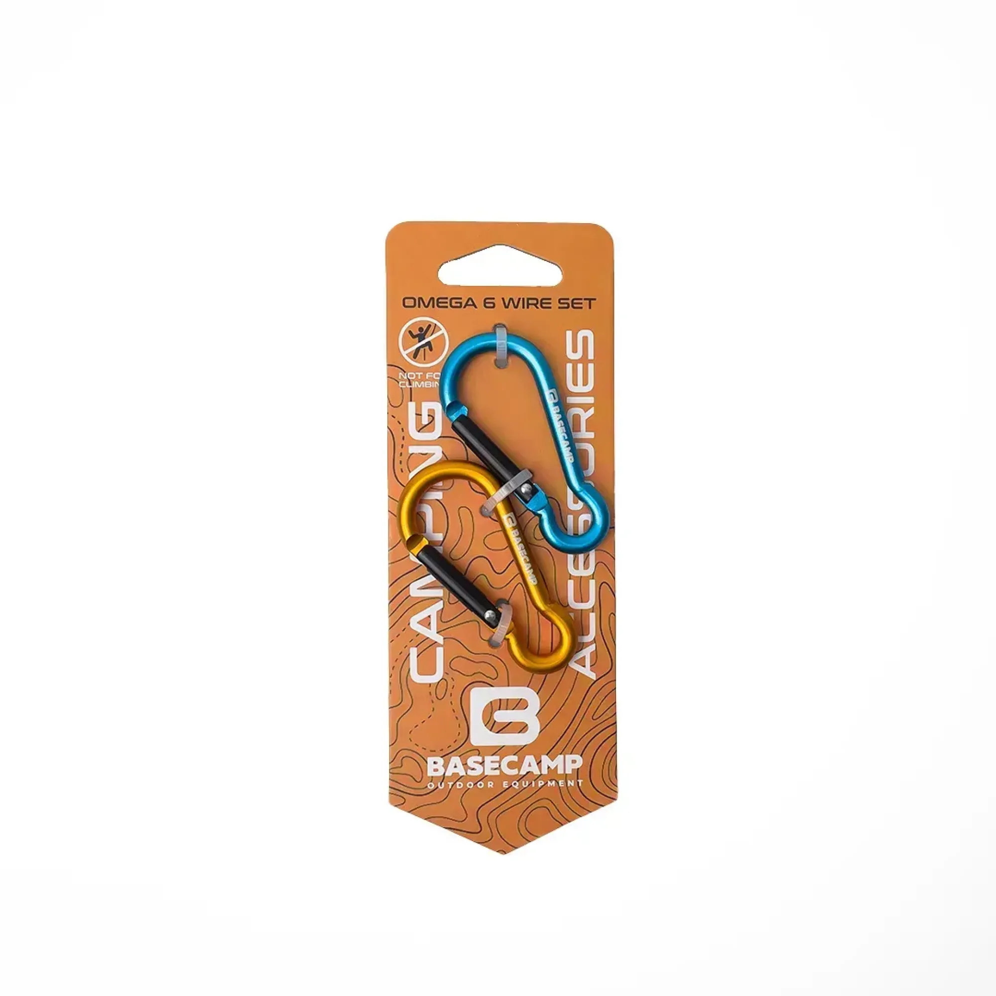Набір алюмінієвих сервісних карабінів Base Camp Omega 6 Straight Set, 2 шт, Blue/Orange (BCP 61216) - Robinzon.ua