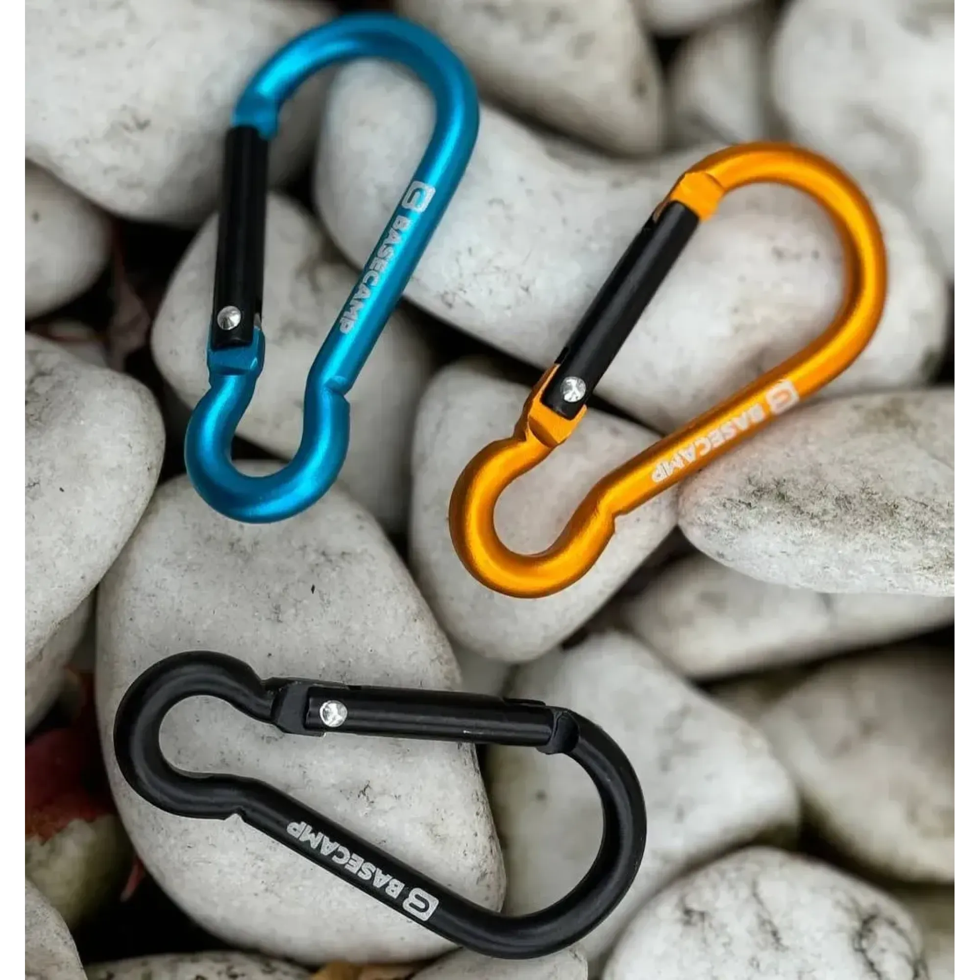 Набір алюмінієвих сервісних карабінів Base Camp Omega 6 Straight Set, 2 шт, Black/Grey (BCP 61215) - 2 - Robinzon.ua