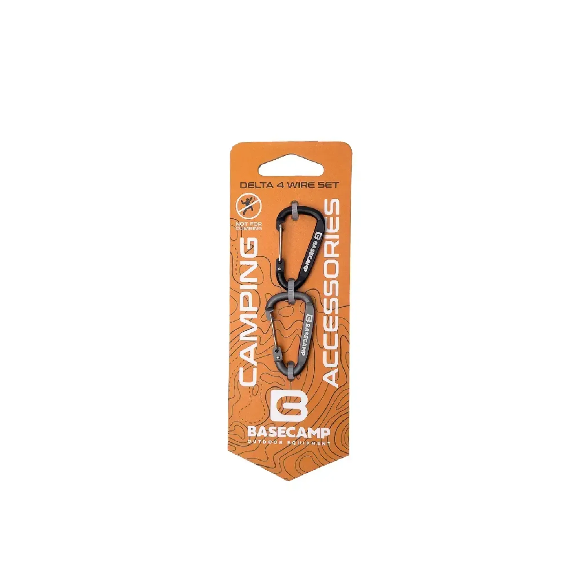 Набір алюмінієвих сервісних карабінів Base Camp Delta 4 Wire Set 2, 2 шт, Black/Grey (BCP 60800) - Robinzon.ua