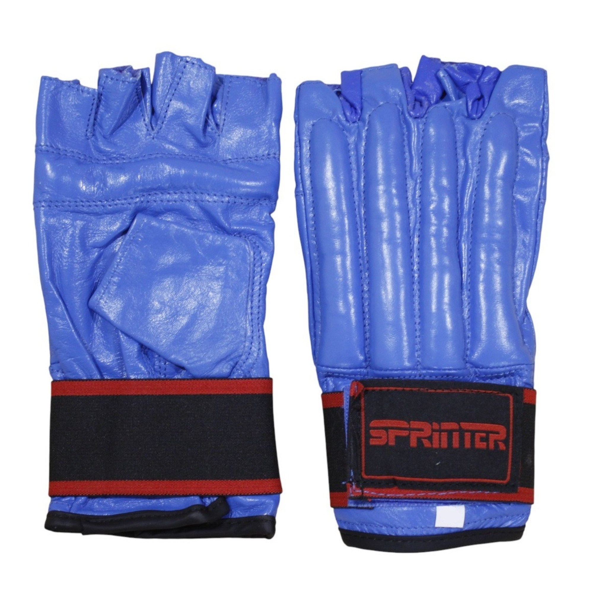 Рукавички шингарты шкіряні SPRINTER на липучці сині - 1 - Robinzon.ua