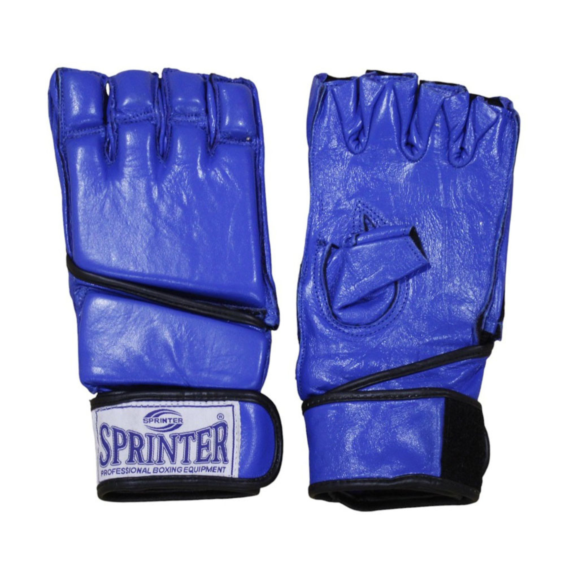 Рукавички для єдиноборств Sprinter - L, сині, шкіра - 1 - Robinzon.ua