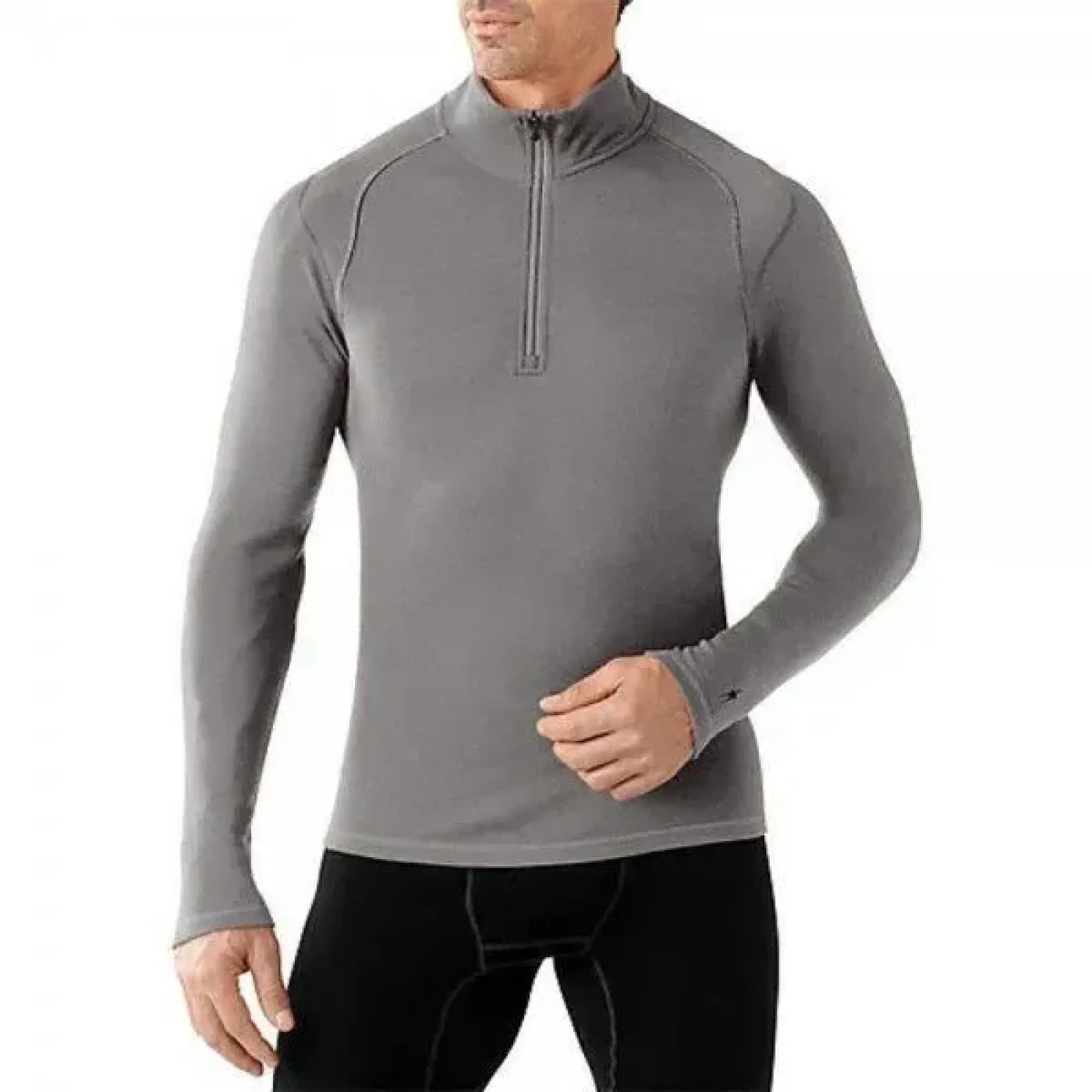 Термофутболка чоловіча Smartwool NTS Mid 250 Zip T Light Gray Heather, р.XL (SW SS603.883-XL) - Robinzon.ua