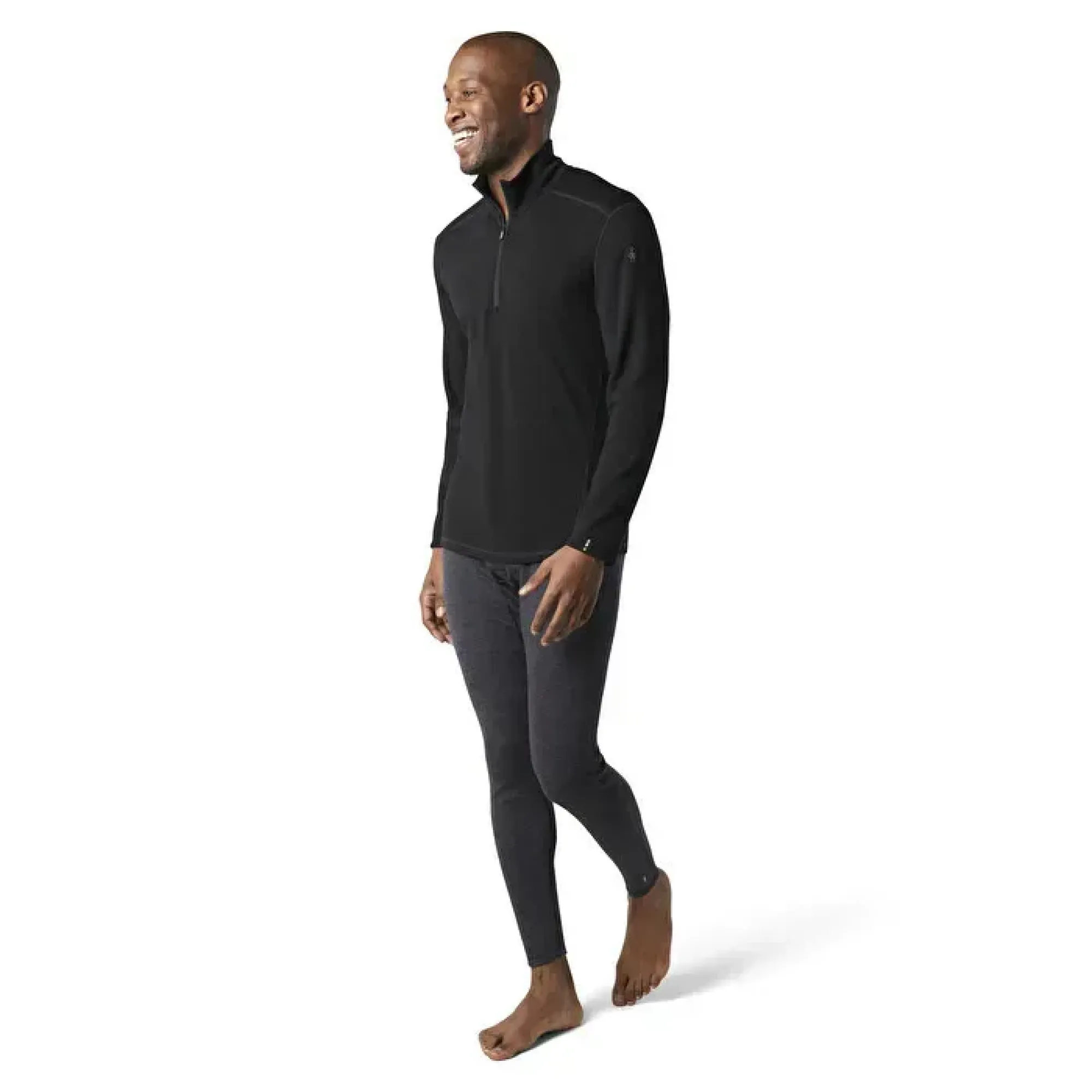 Термофутболка з довгим рукавом чоловіча Smartwool Men's Classic Thermal Merino Base Layer 1/4 Zip Boxed, Black, M (SW SW002822.001-M) - 1 - Robinzon.ua