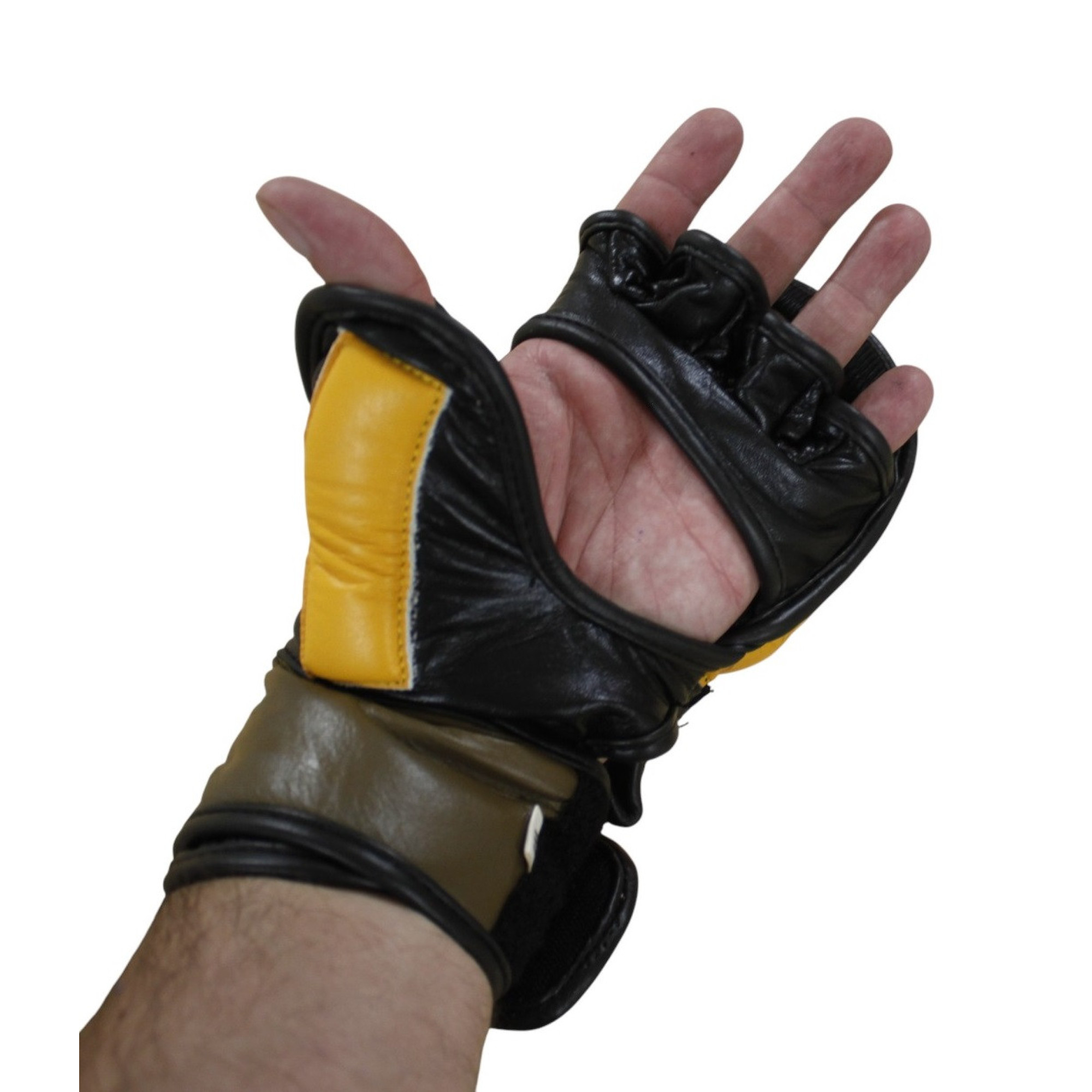 Рукавички для змішаних єдиноборств MMA Sprinter жовто-чорні L - 3 - Robinzon.ua