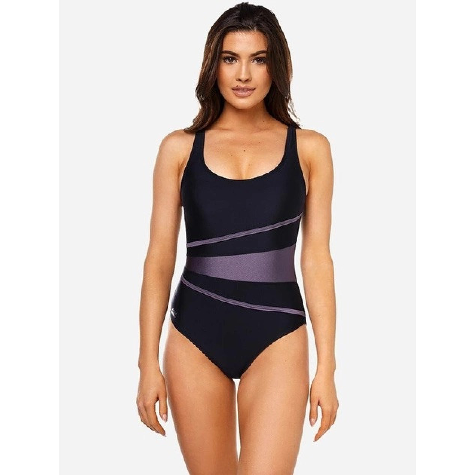 Купальник закритий для жінок Aqua Speed STELLA LADY Чорний, Сірий 36 (299-15 36) - Robinzon.ua