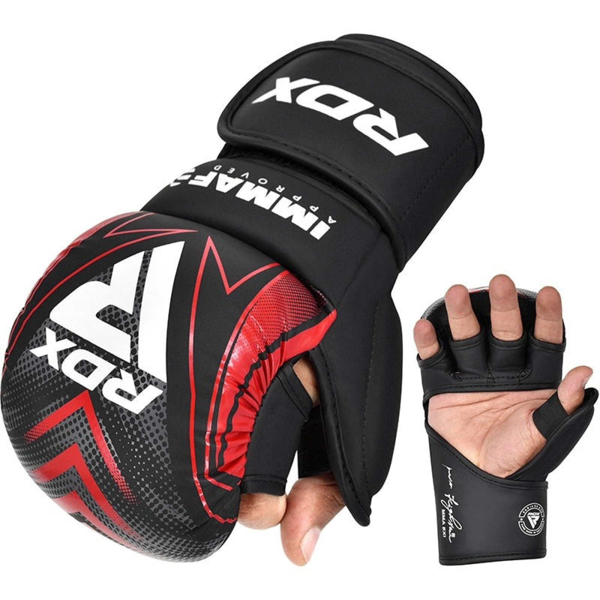 Рукавиці для ММА (Греплінгові рукавички) RDX схвалено IMMAF XL Red  (капа в комплекті) - 2 - Robinzon.ua