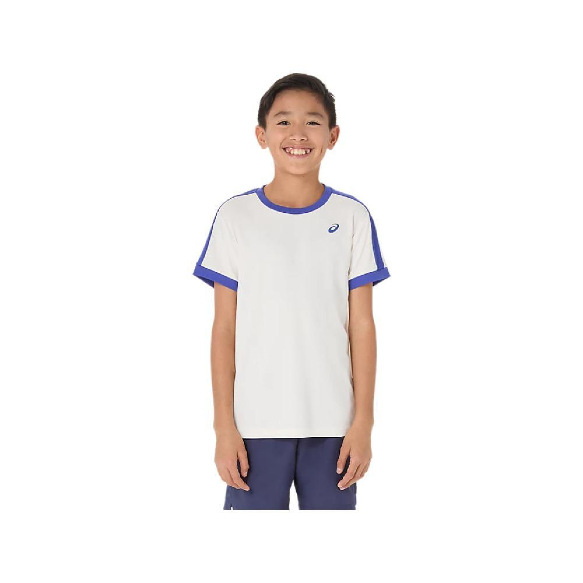Футболка Asics BOYS TENNIS SS TOP CREAM/DARK COBALT (XL) 2044A044-100 XL - Robinzon.ua