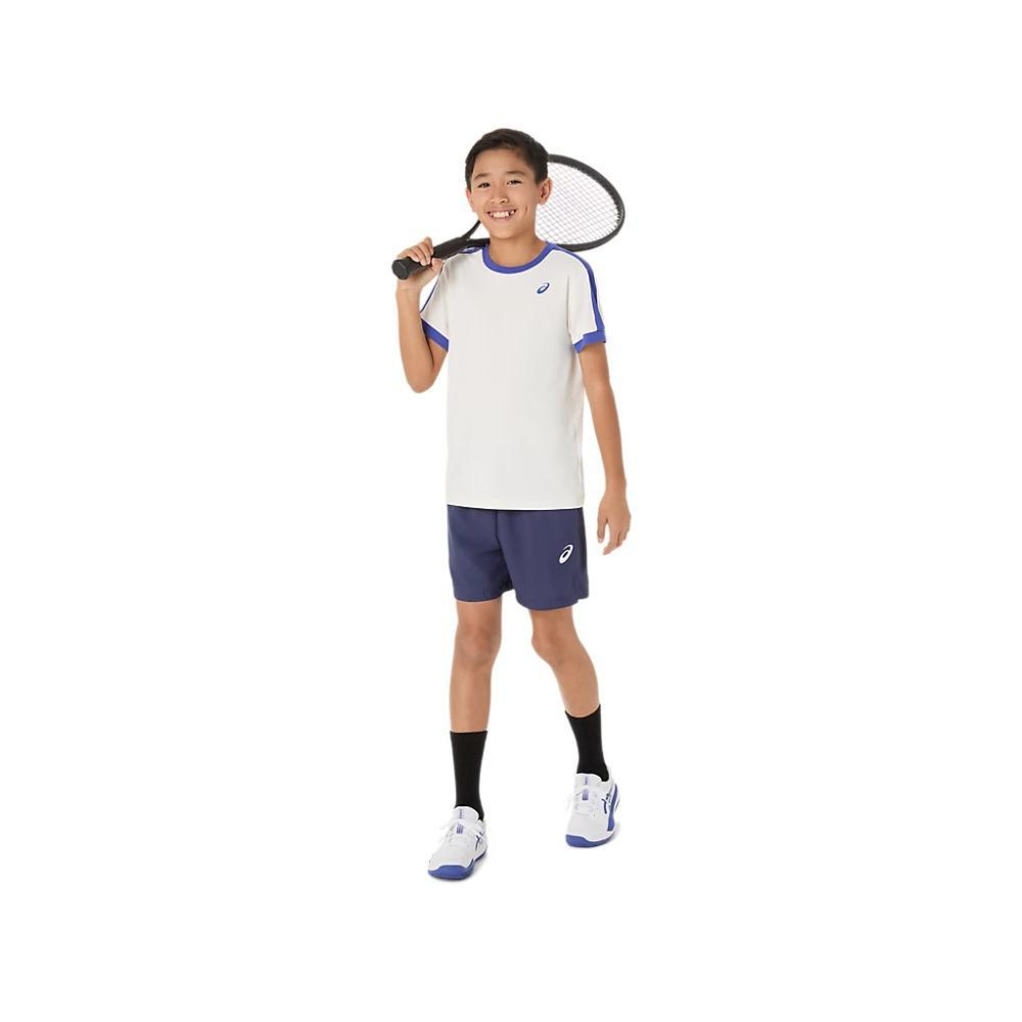 Футболка Asics BOYS TENNIS SS TOP CREAM/DARK COBALT (L) 2044A044-100 L - 2 - Robinzon.ua
