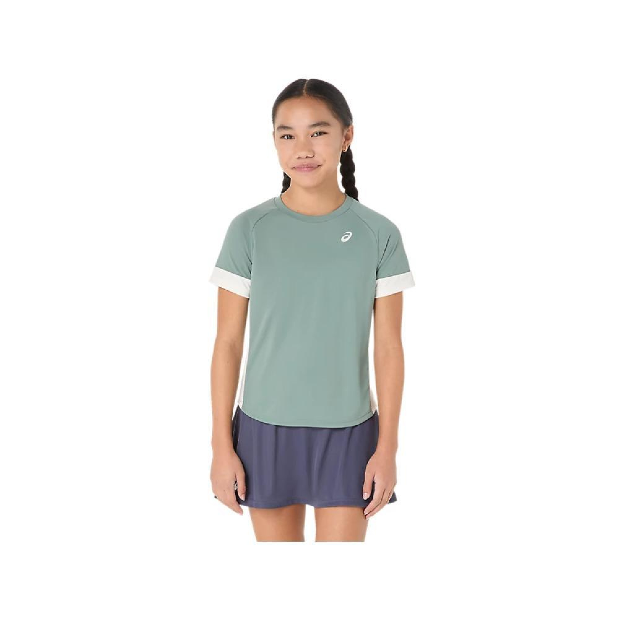 Футболка Asics GIRLS TENNIS SS TOP MONUMENT BLUE/CREAM (L) 2044A045-400 L - Robinzon.ua