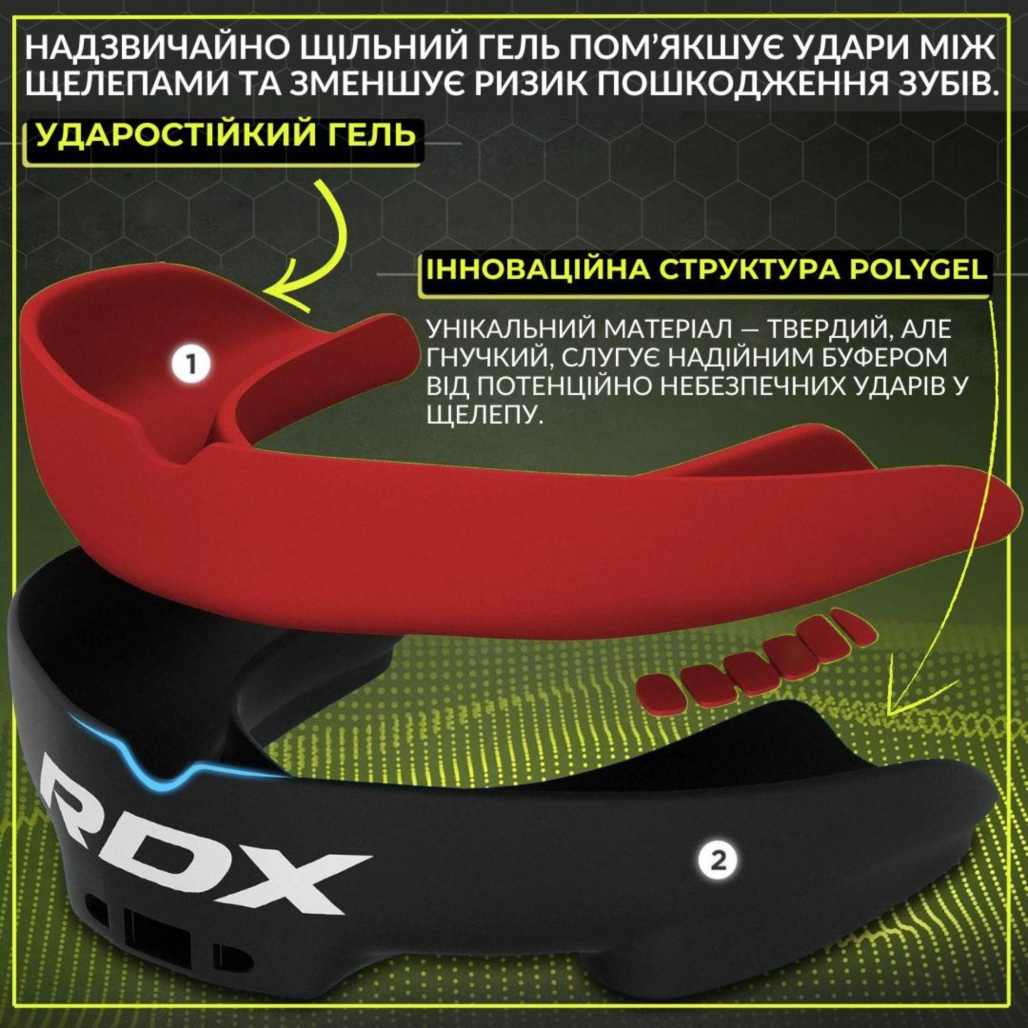 Капа RDX 3w дитяча (вік до 10) Black/Red - 2 - Robinzon.ua