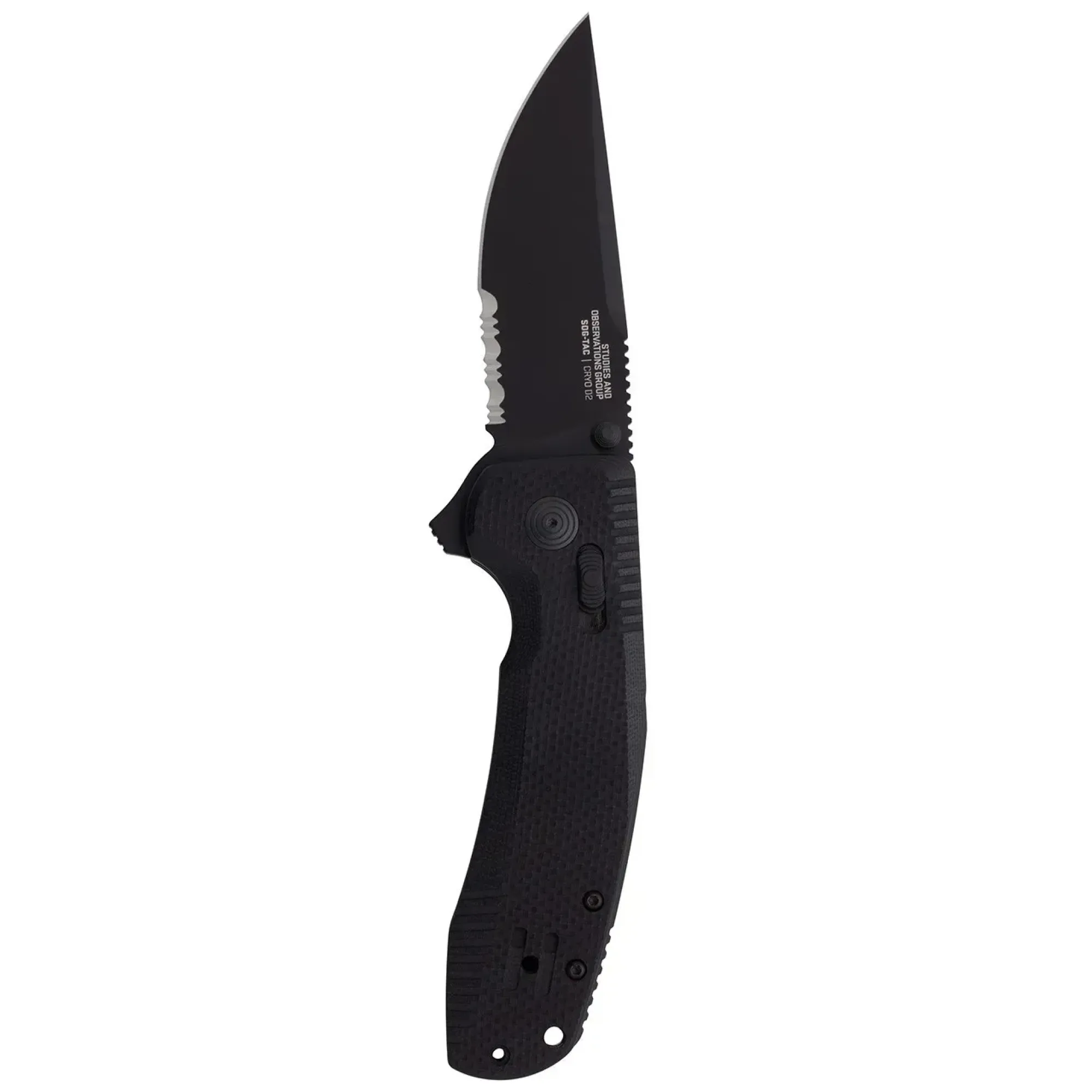 Розкладний ніж SOG TAC XR, Black/Partially Serrated (SOG 12-38-03-41) - 3 - Robinzon.ua