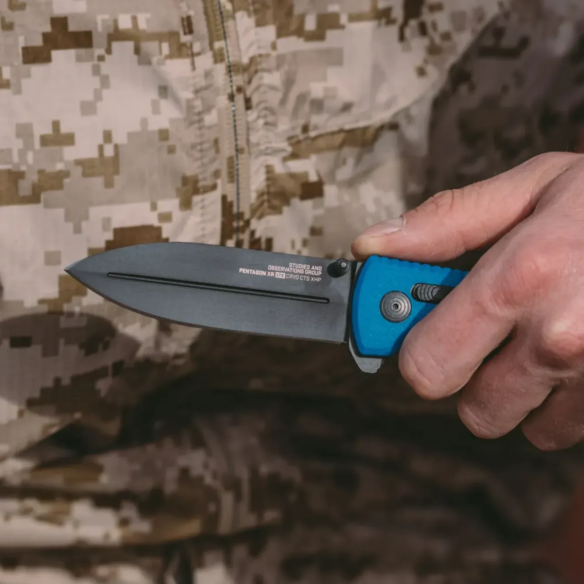 Ніж складаний SOG Pentagon XR LTE, Blue (SOG 12-61-06-57) - 7 - Robinzon.ua