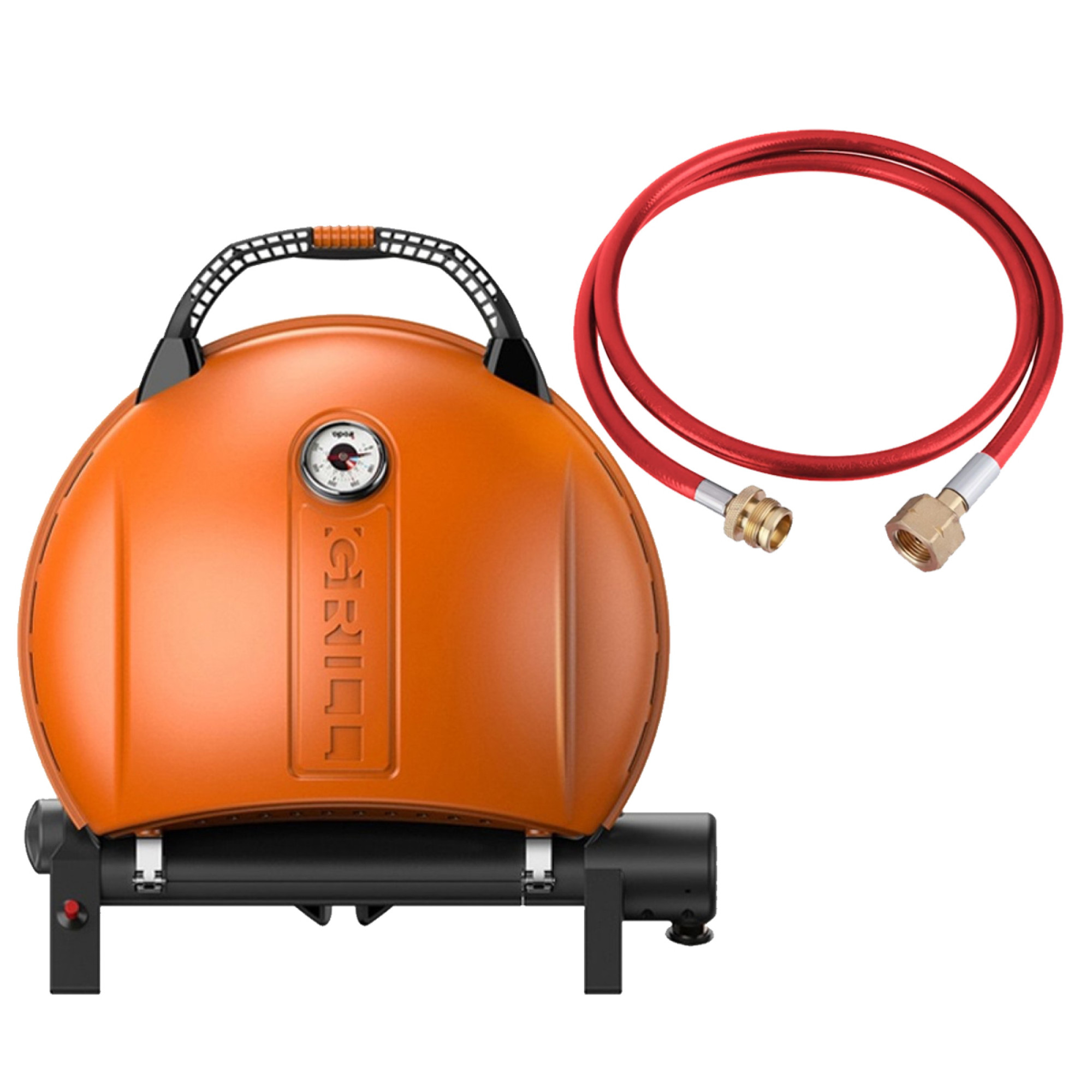 КОМПЛЕКТ Портативний переносний газовий гриль O-GRILL 900, помаранчевий + шланг в подарунок! - Robinzon.ua