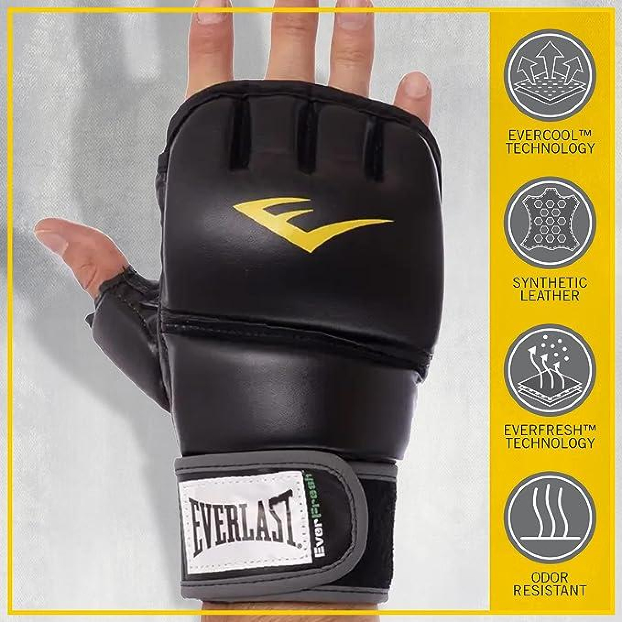 Рукавиці MMA Everlast WRIST WRAP HB GL Чорний L/XL (883341-70-8) - 3 - Robinzon.ua