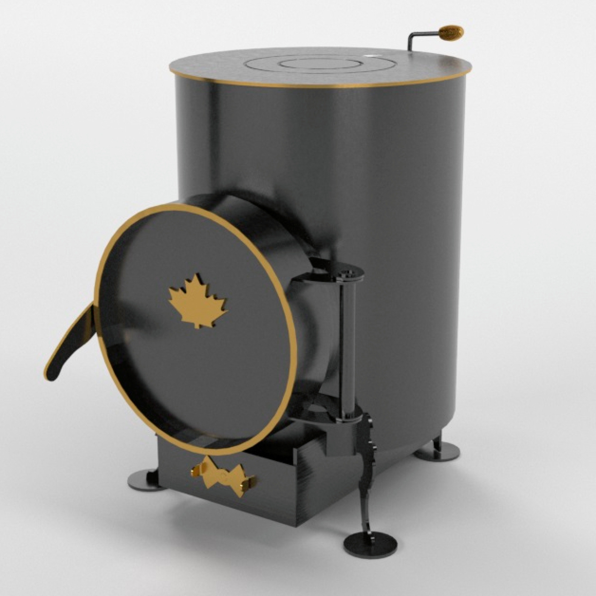 Буржуйка «Canada» 75 м3 із зольником LUX - Robinzon.ua