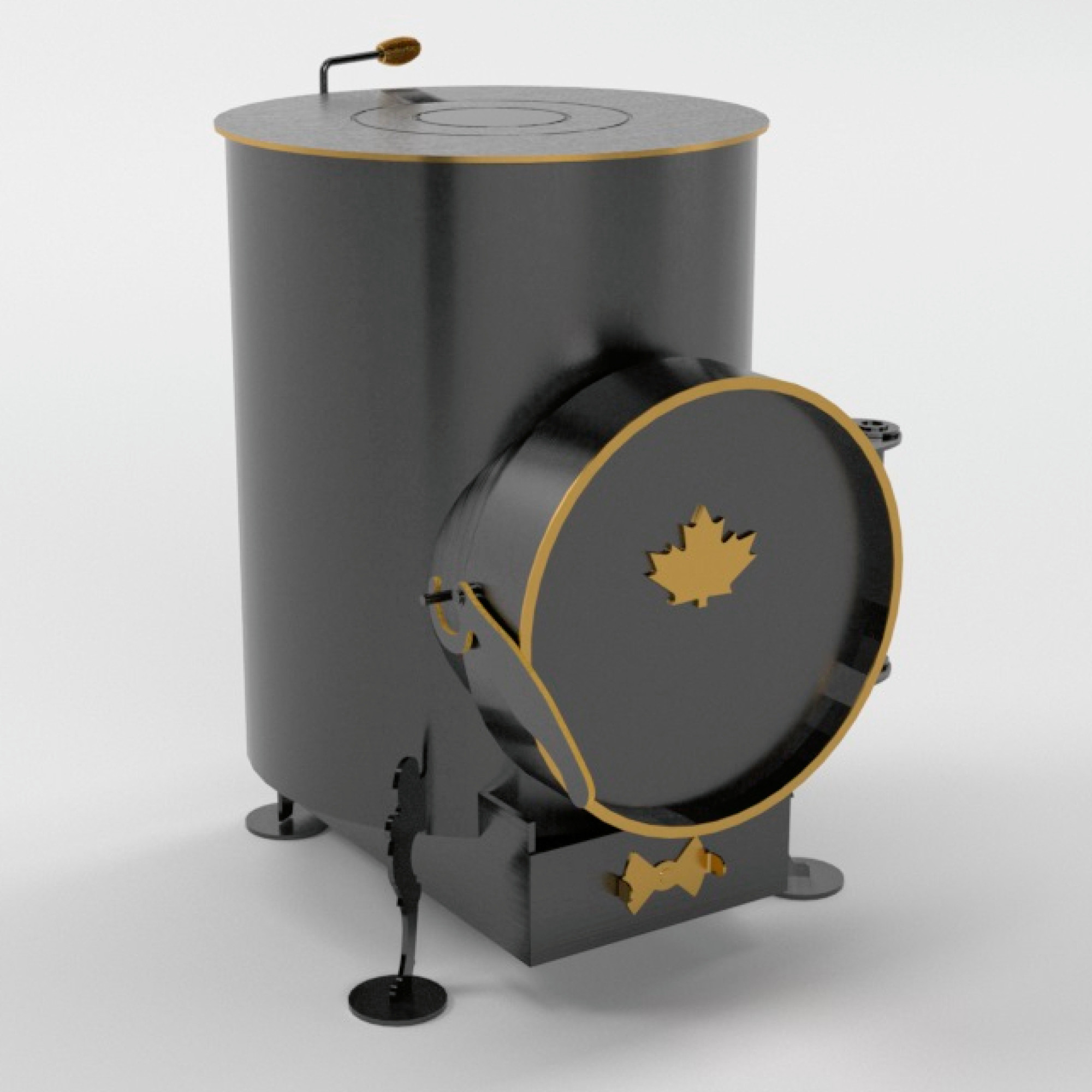 Буржуйка «Canada» 75 м3 із зольником LUX - 1 - Robinzon.ua