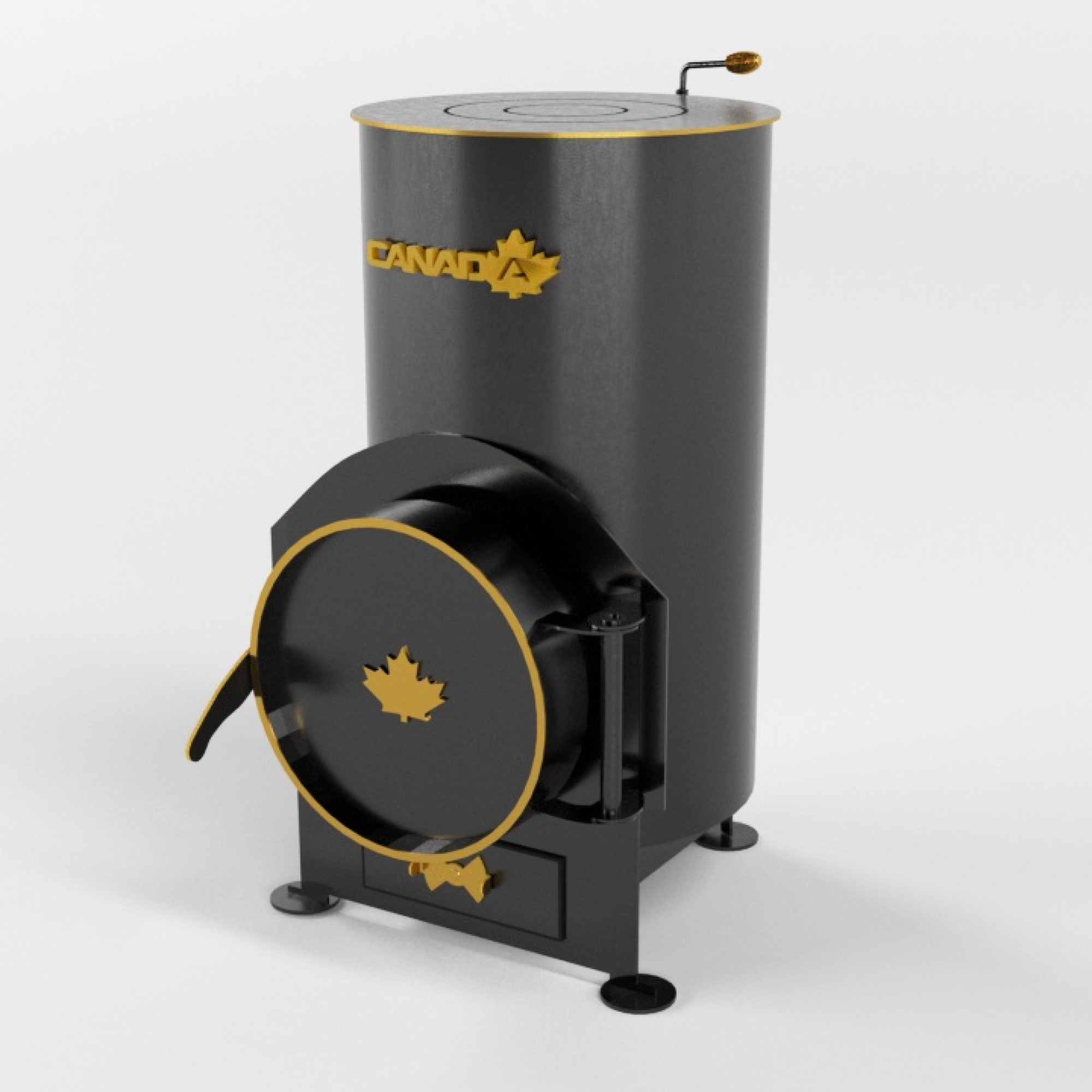 Буржуйка «Canada» 85 м3 із зольником LUX - Robinzon.ua