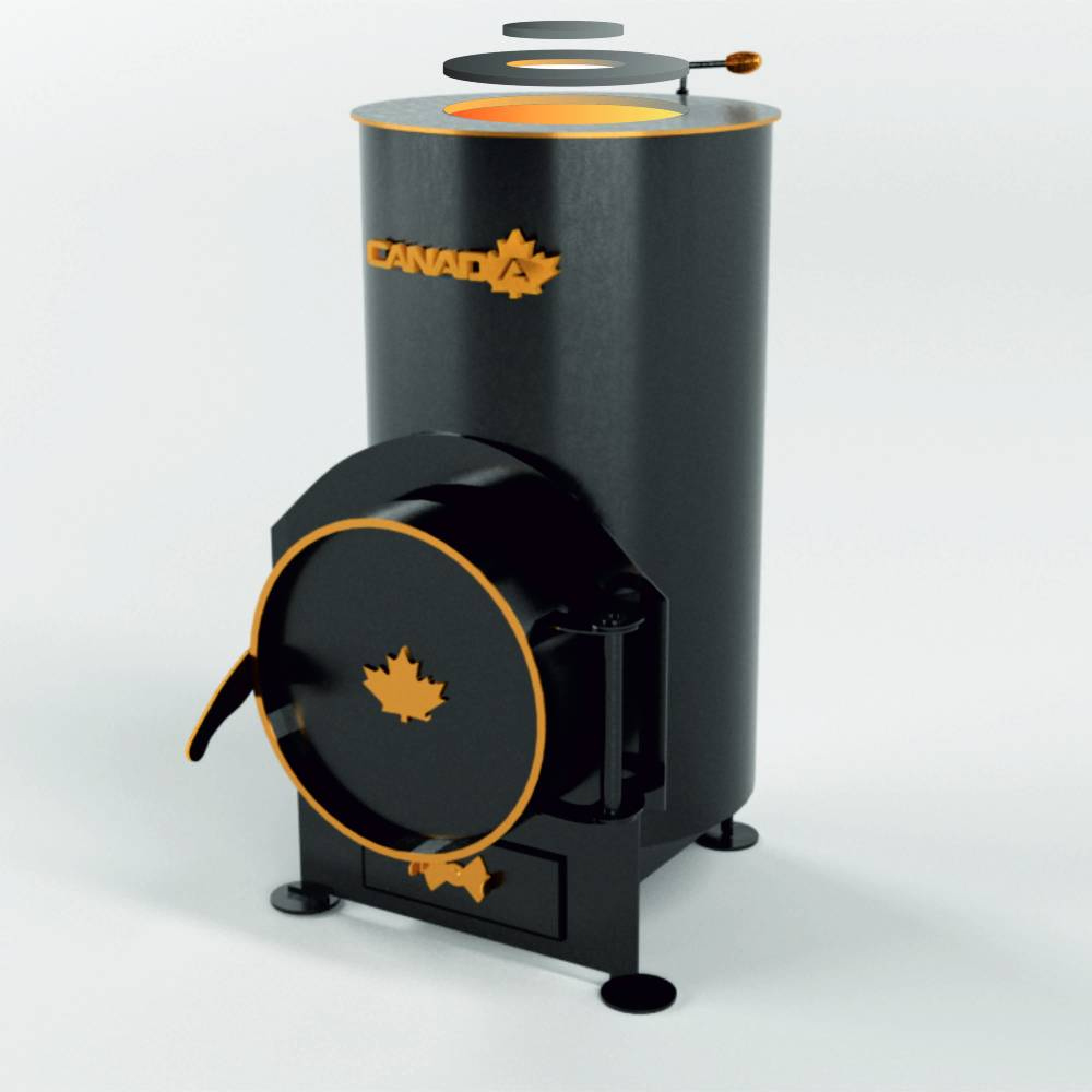 Буржуйка «Canada» 85 м3 с зольником LUX - 2 - Robinzon.ua