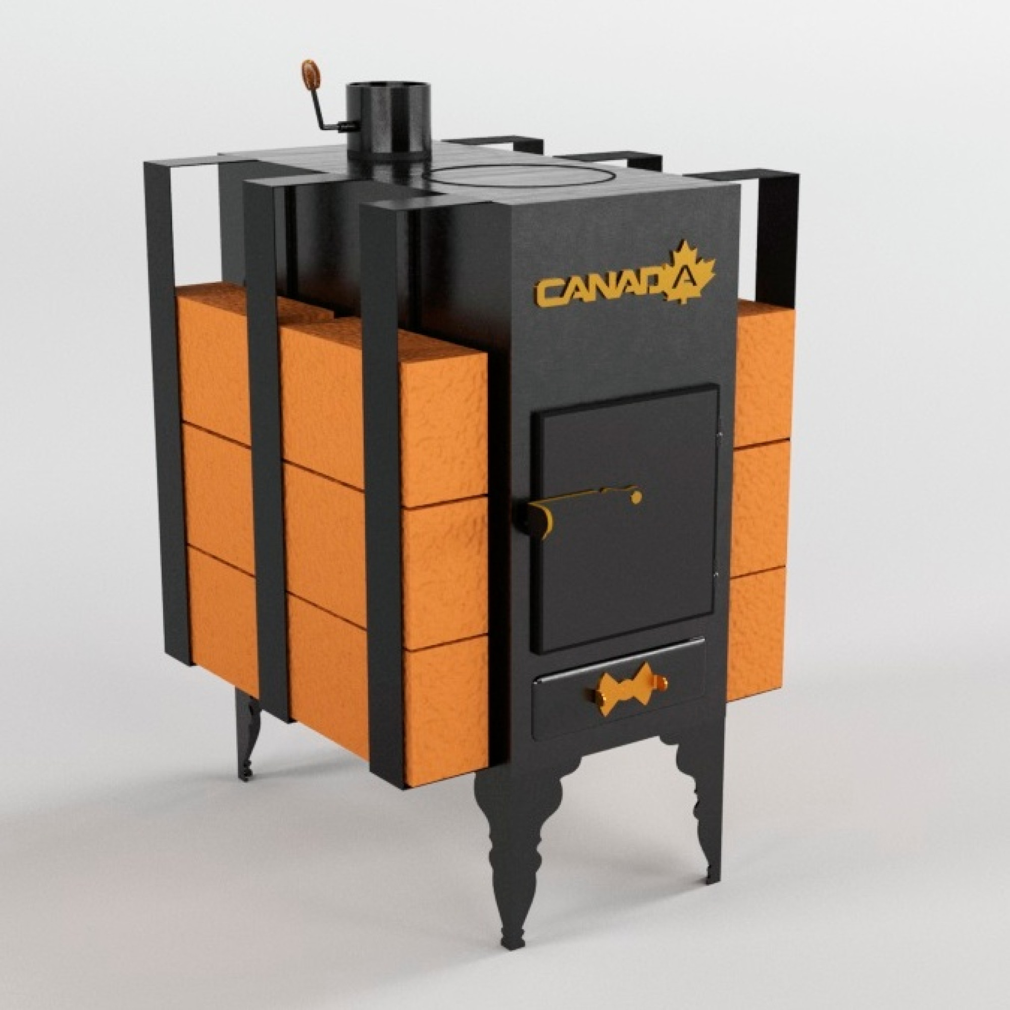 Піч дров'яна «Canada» з теплоакумулятором LUX - 2 - Robinzon.ua