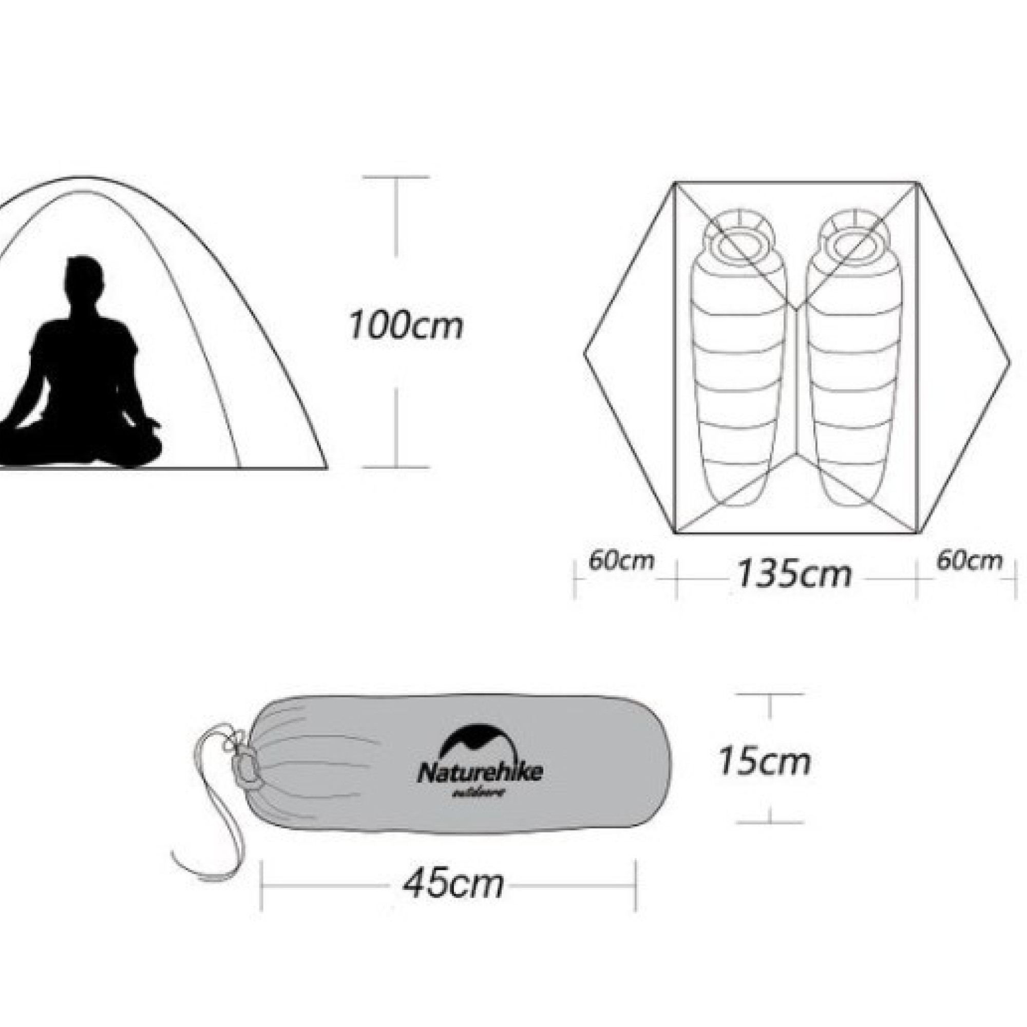 Двухместная палатка Naturehike Mongar 2 фиолетовая NH17T007-M - 6 - Robinzon.ua