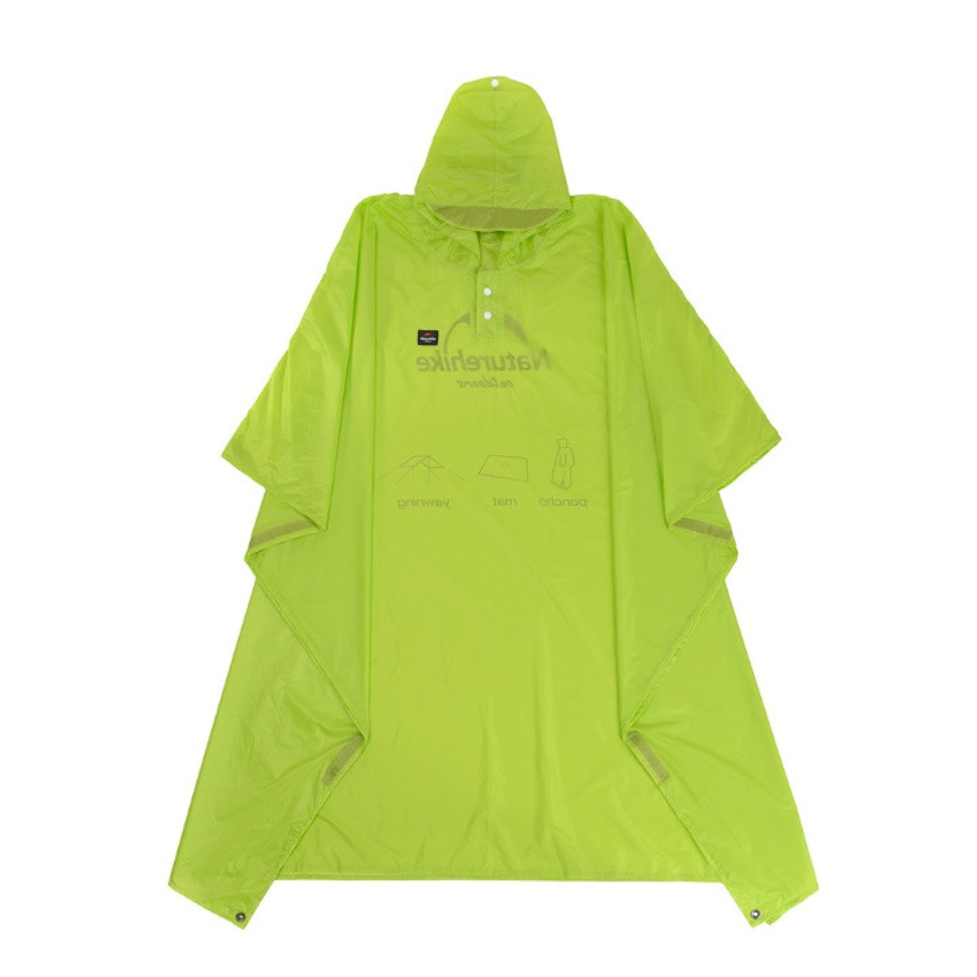 Пончо Naturehike 20D нейлон салатовый NH17D003-M. - 3 - Robinzon.ua