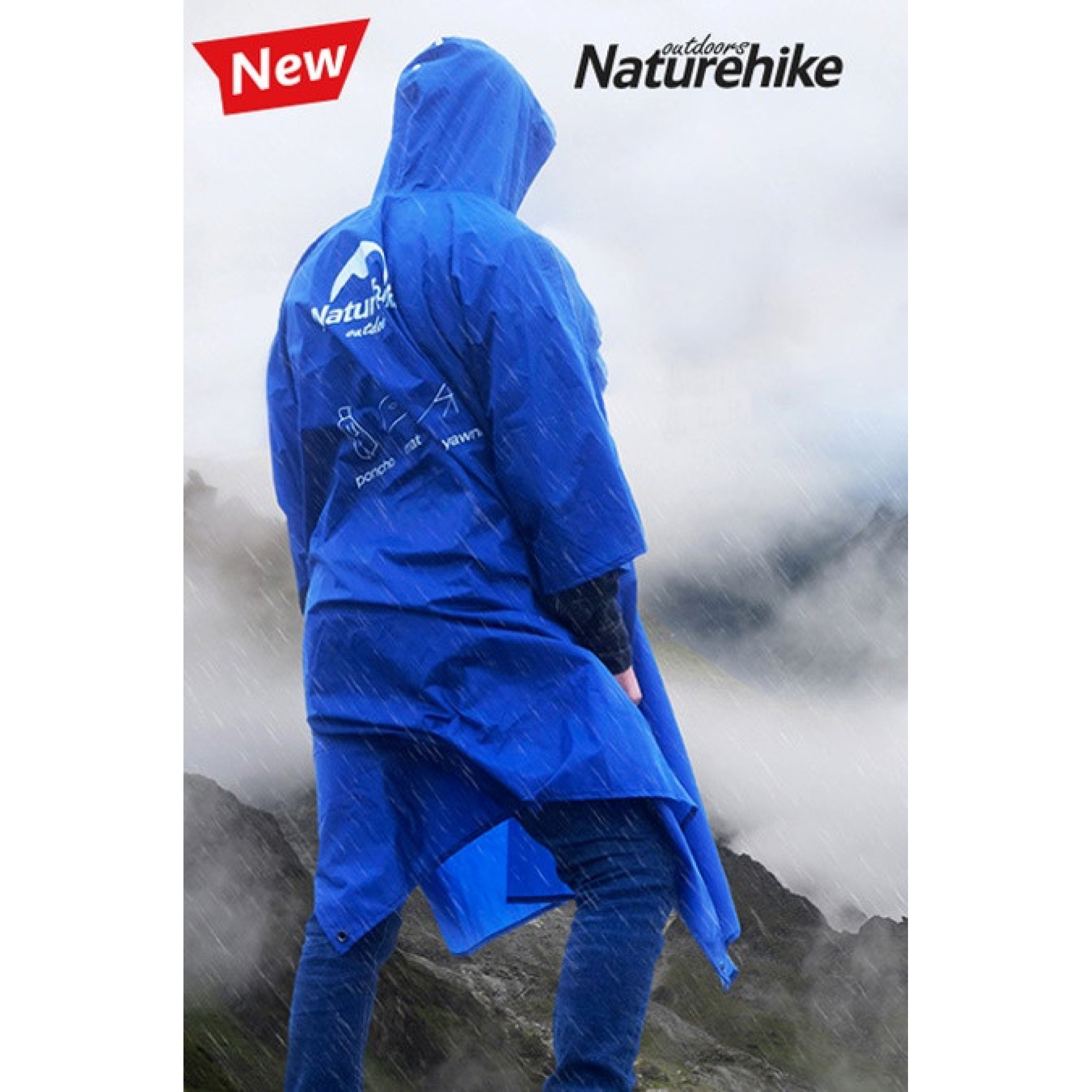 Пончо Naturehike синє NH17D002-M - 2 - Robinzon.ua