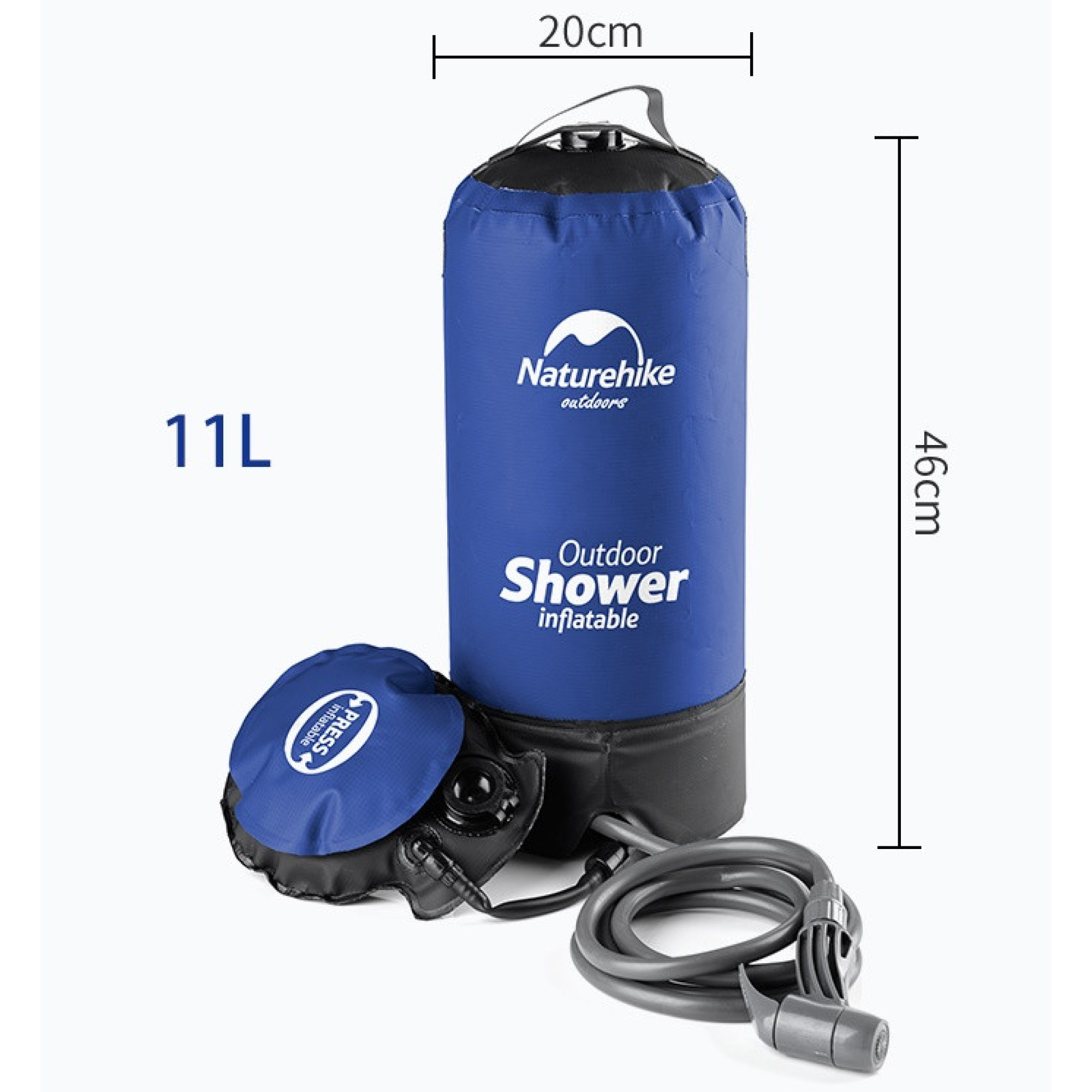 Душ кемпінговий Naturehike об'ємом 11 л NH17L101-D - 4 - Robinzon.ua